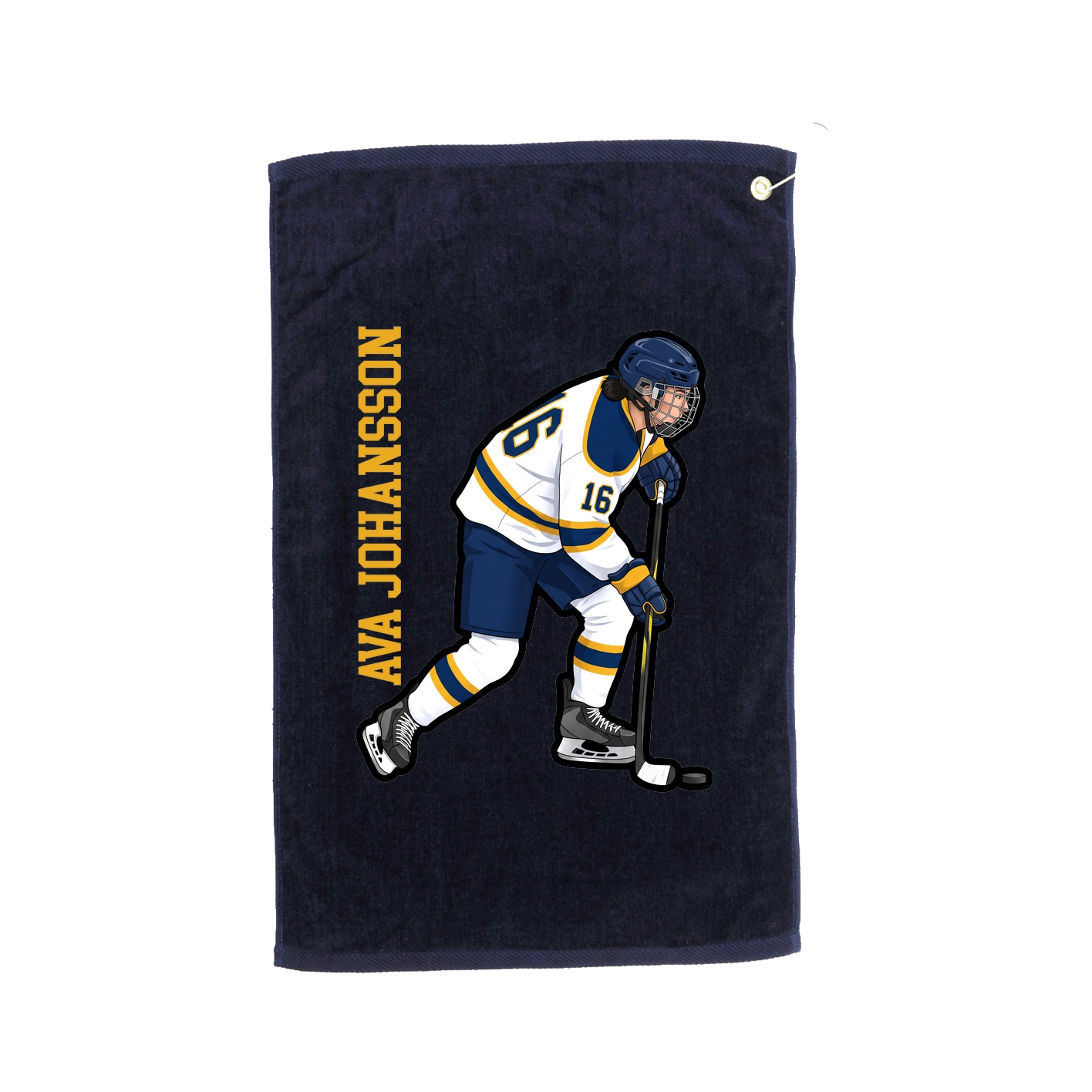 Golf Towel — Name Vertical in Navy