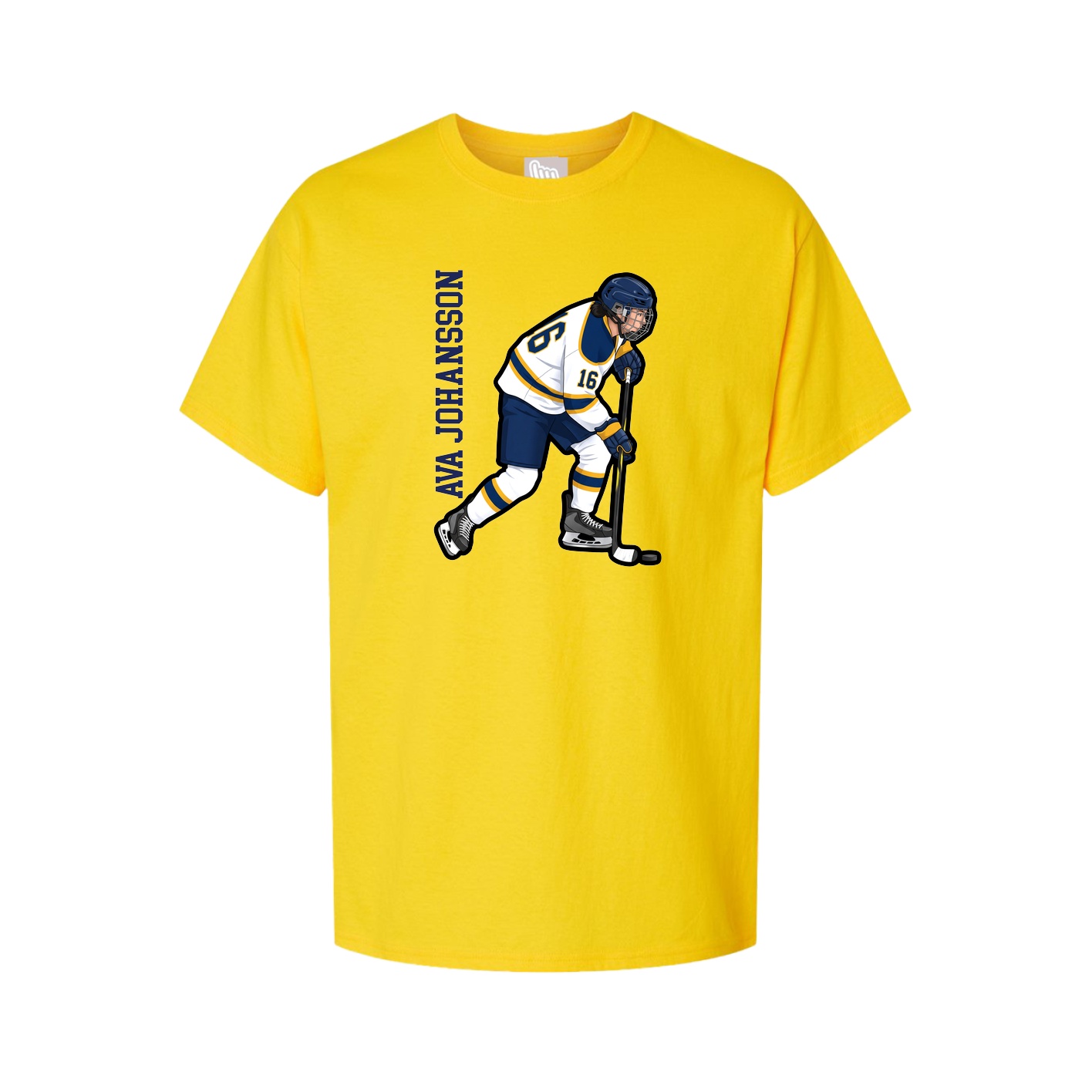 Tee — Name Vertical in Gold