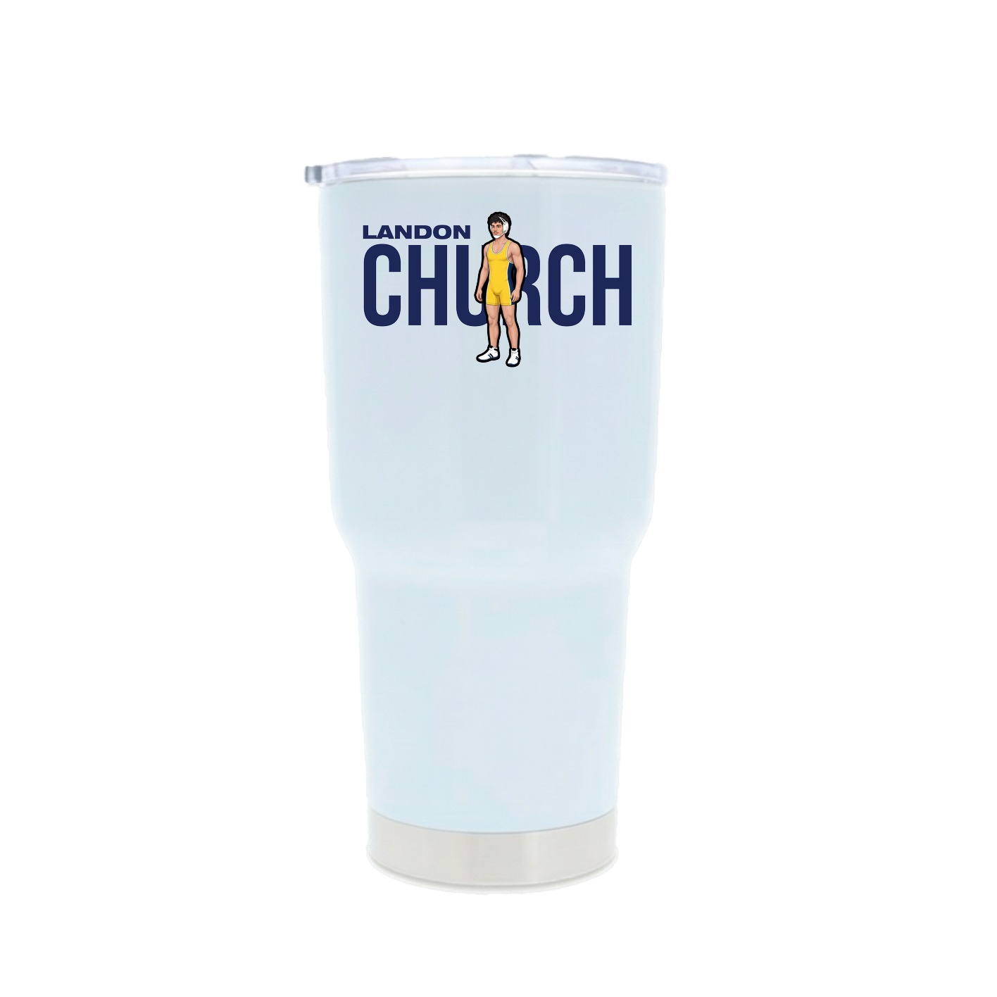 30oz Stainless Steel Tumbler — Player Name in White