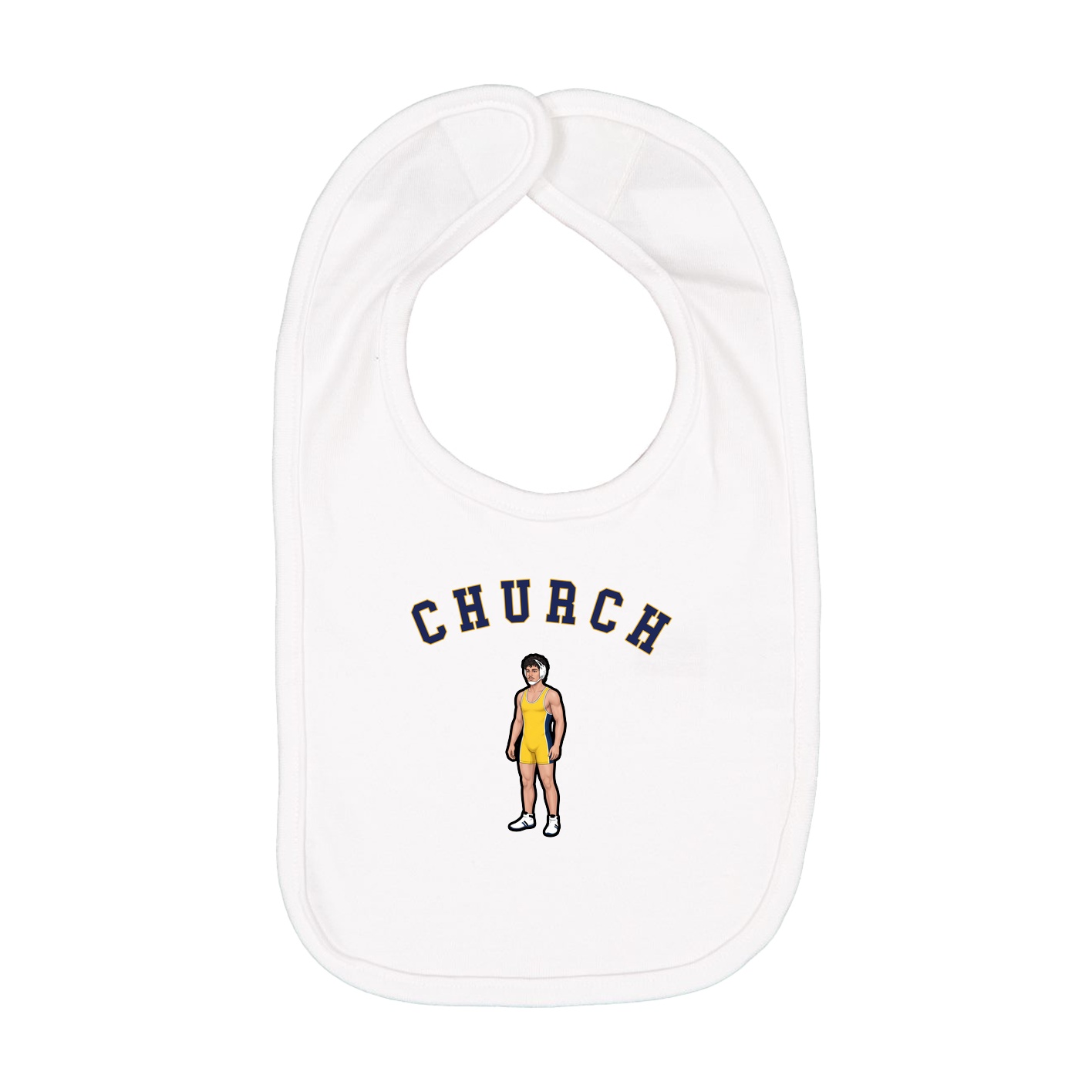 Infant Bib — Shirsey Arch in White