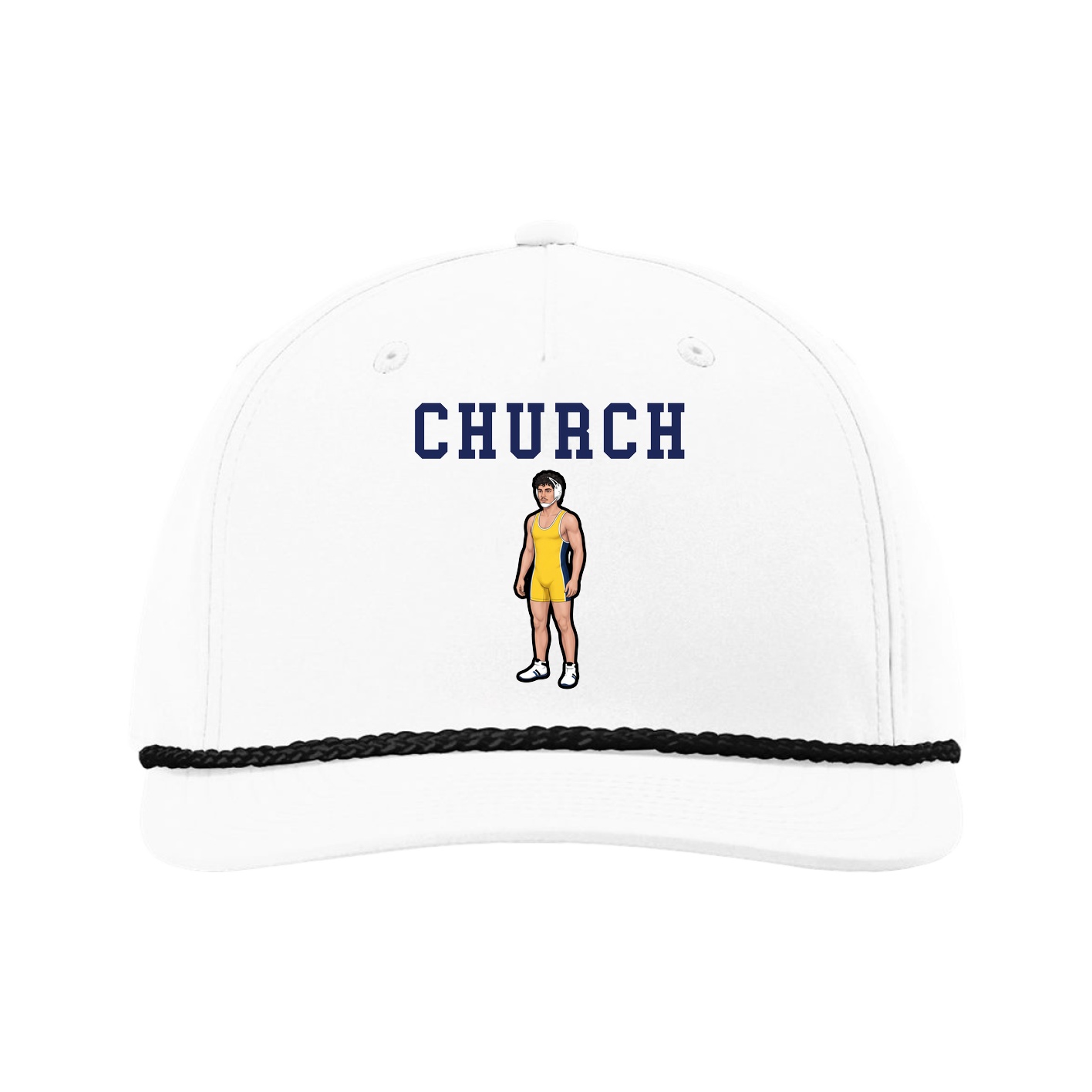 Five-Panel Classic Rope Cap — Shirsey in White