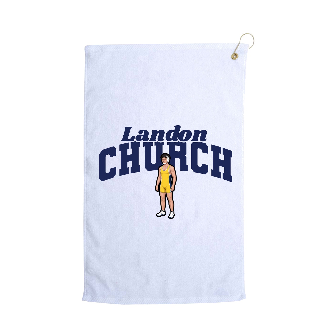Golf Towel — Signature Arch in White