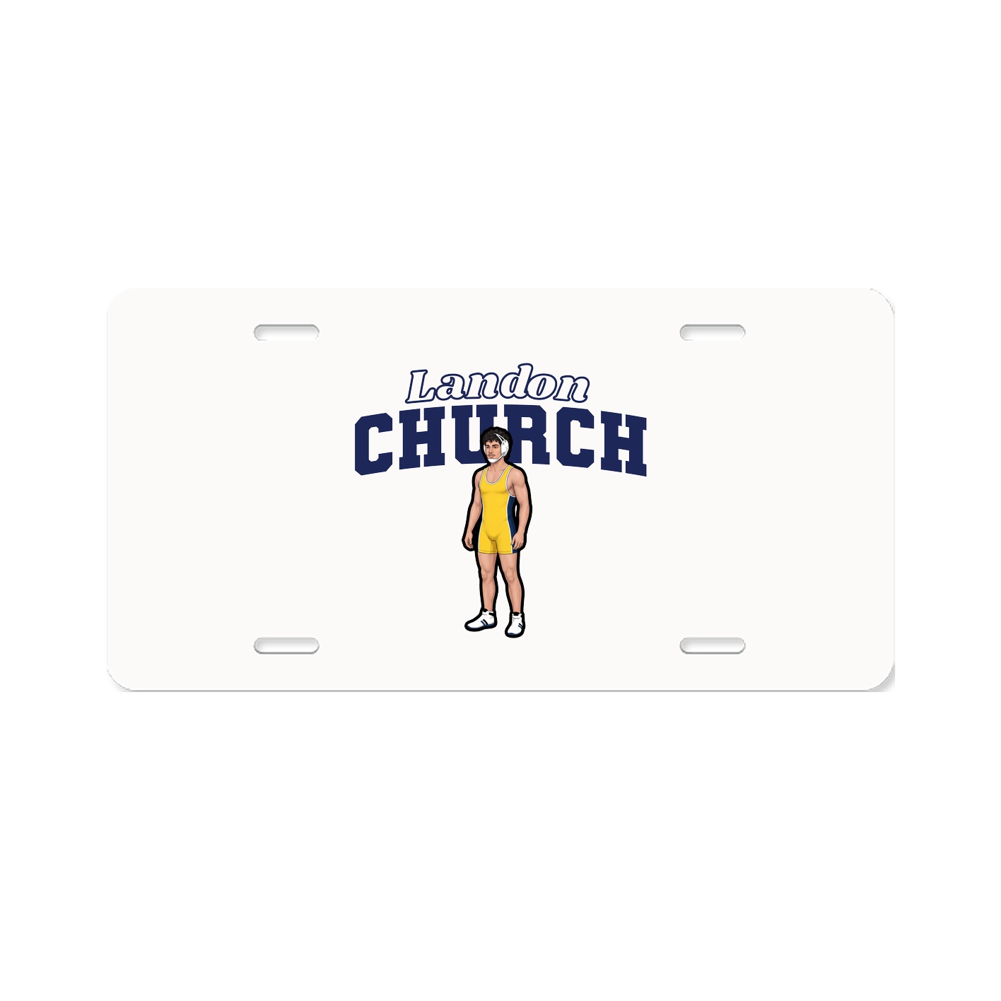 License Plate — Name Arch in Classic
