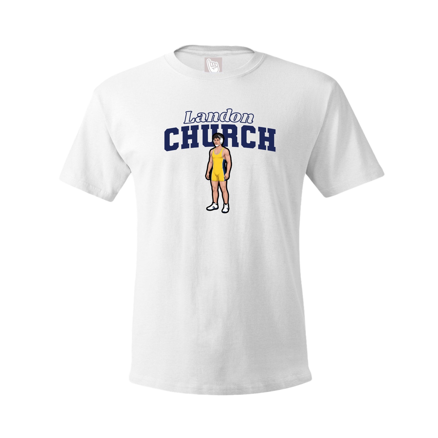 Youth Tee — Name Arch in White