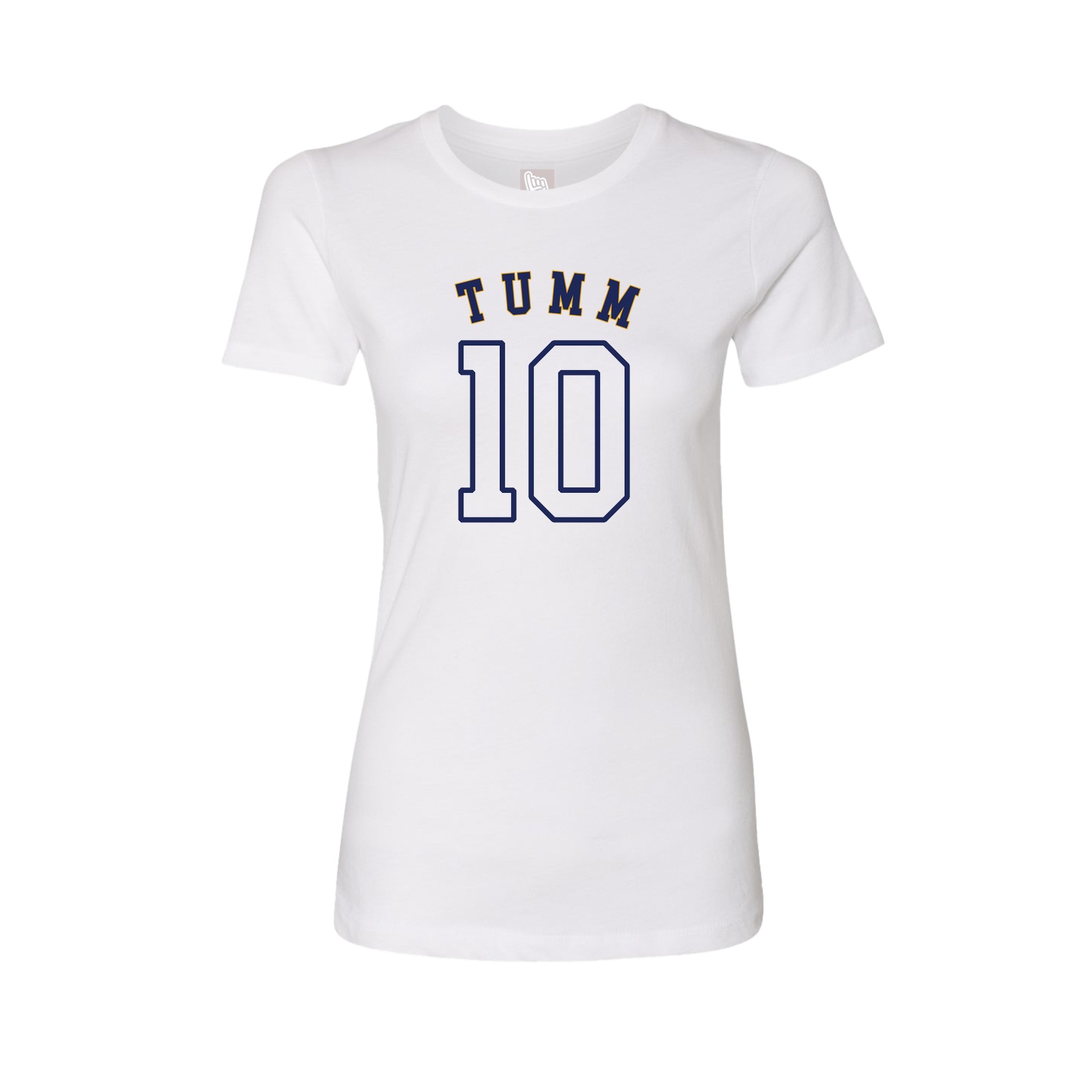 Fitted Women's Tee — Shirsey Arch in White