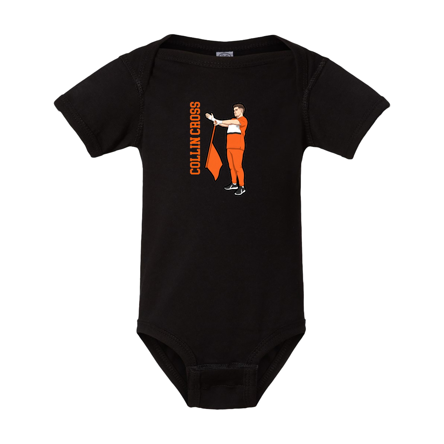 Baby Onesie — Name Vertical in Black