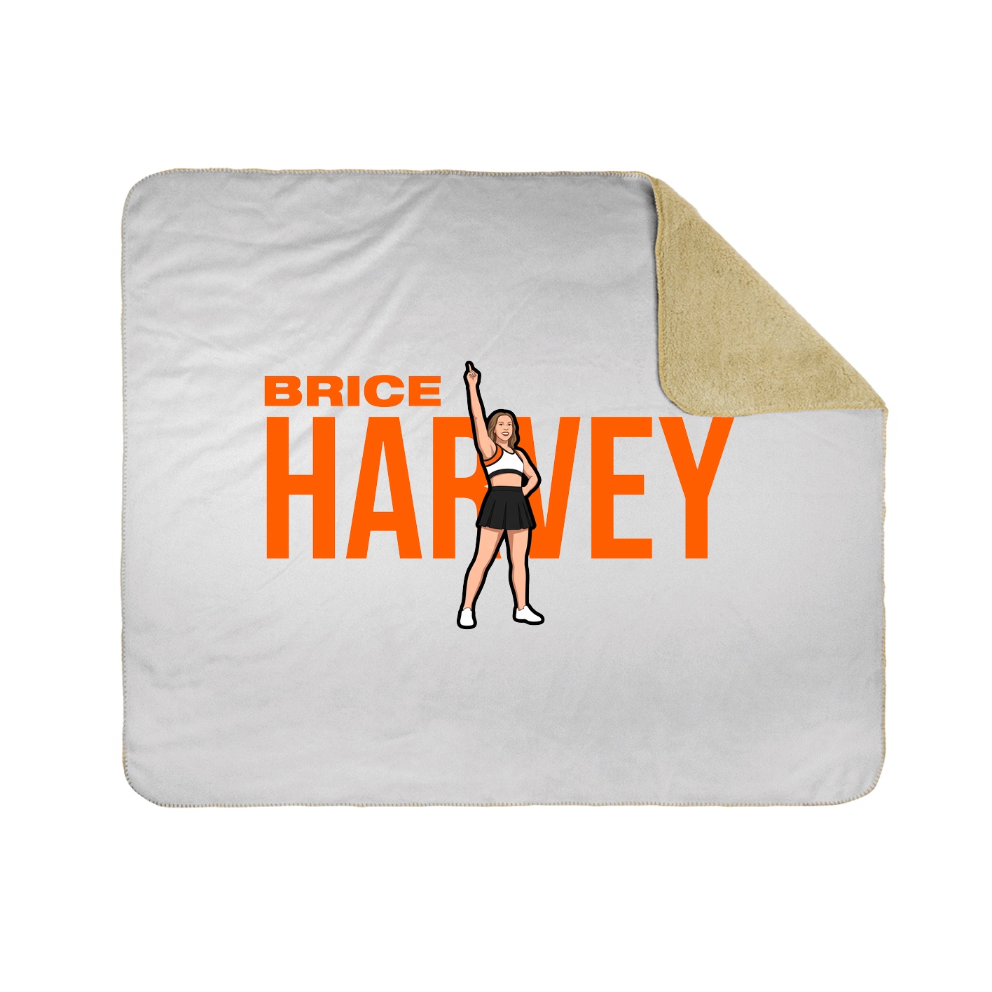 Throw Blanket — Player Name in White