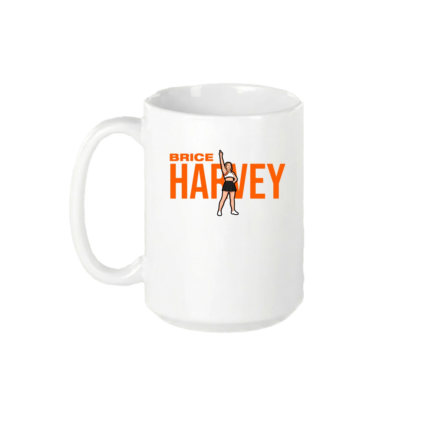 15oz Coffee Mug — Player Name in White