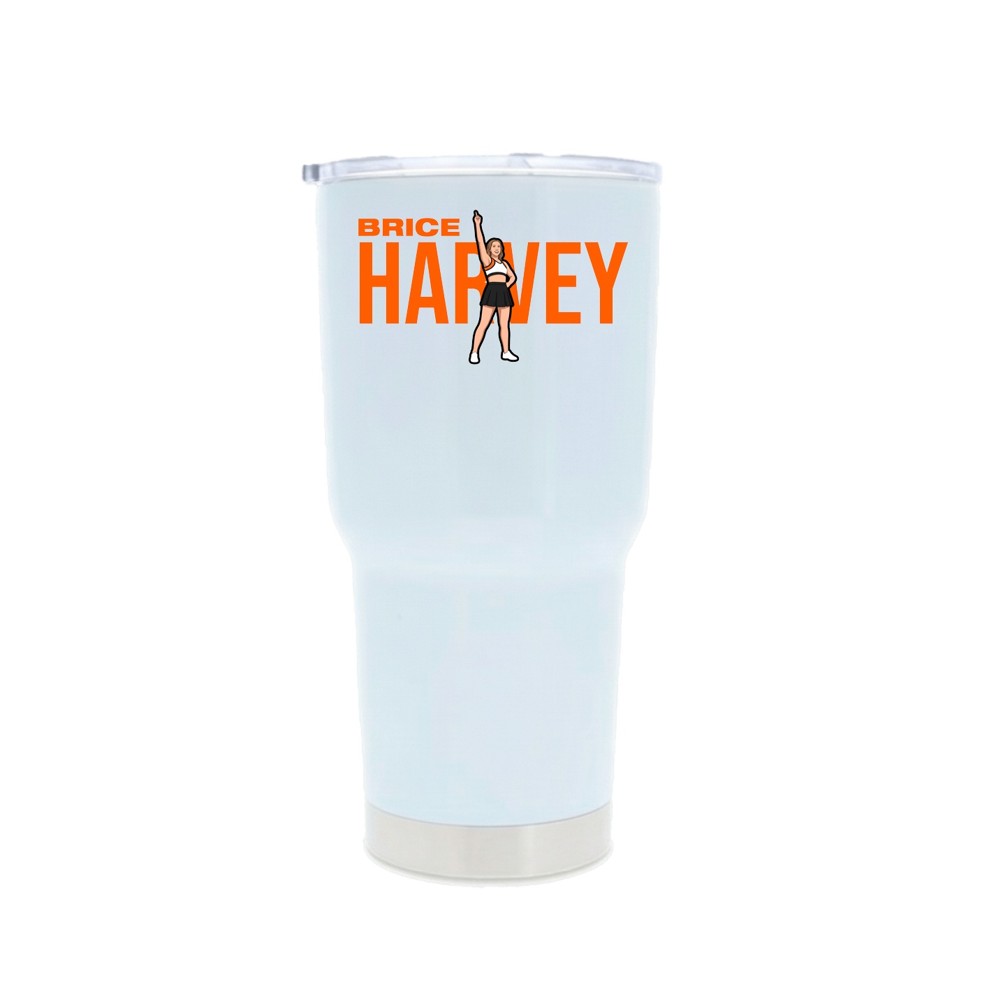 30oz Stainless Steel Tumbler — Player Name in White