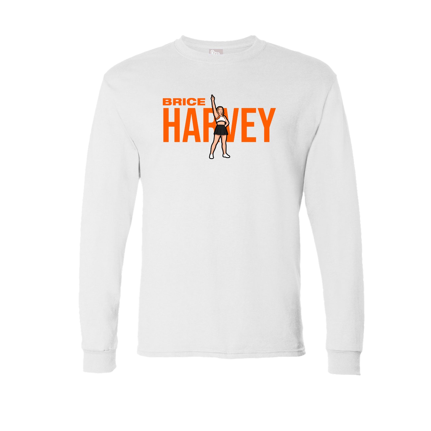 Long Sleeve Tee — Player Name in White