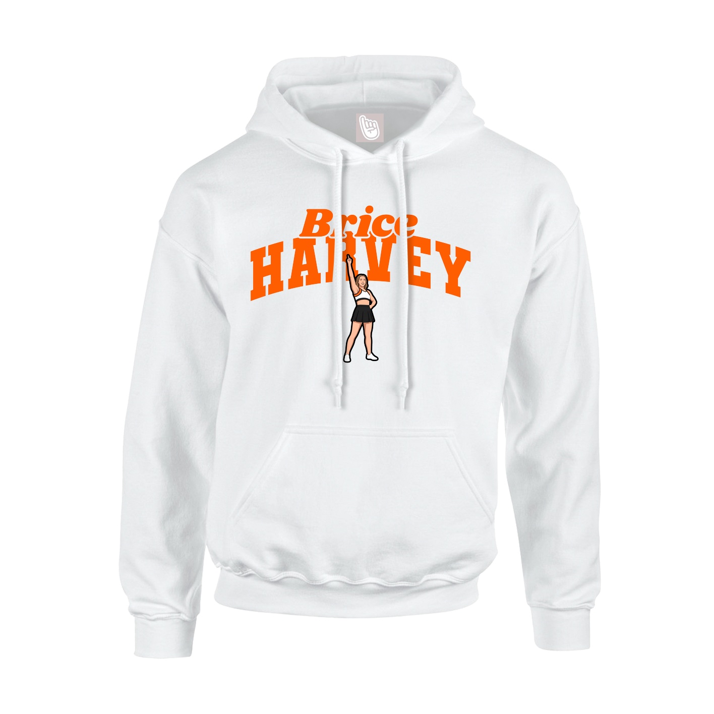 Youth Hoodie — Signature Arch in White