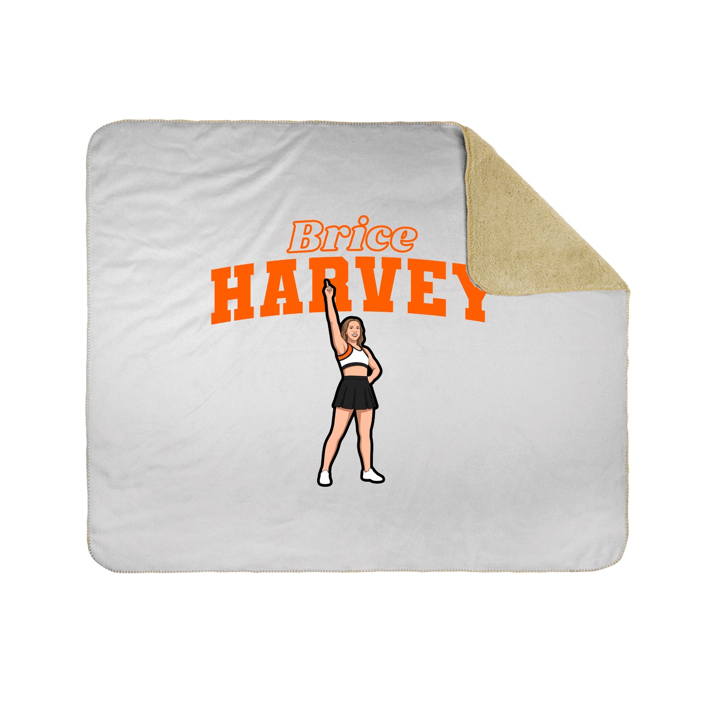 Throw Blanket — Name Arch in White
