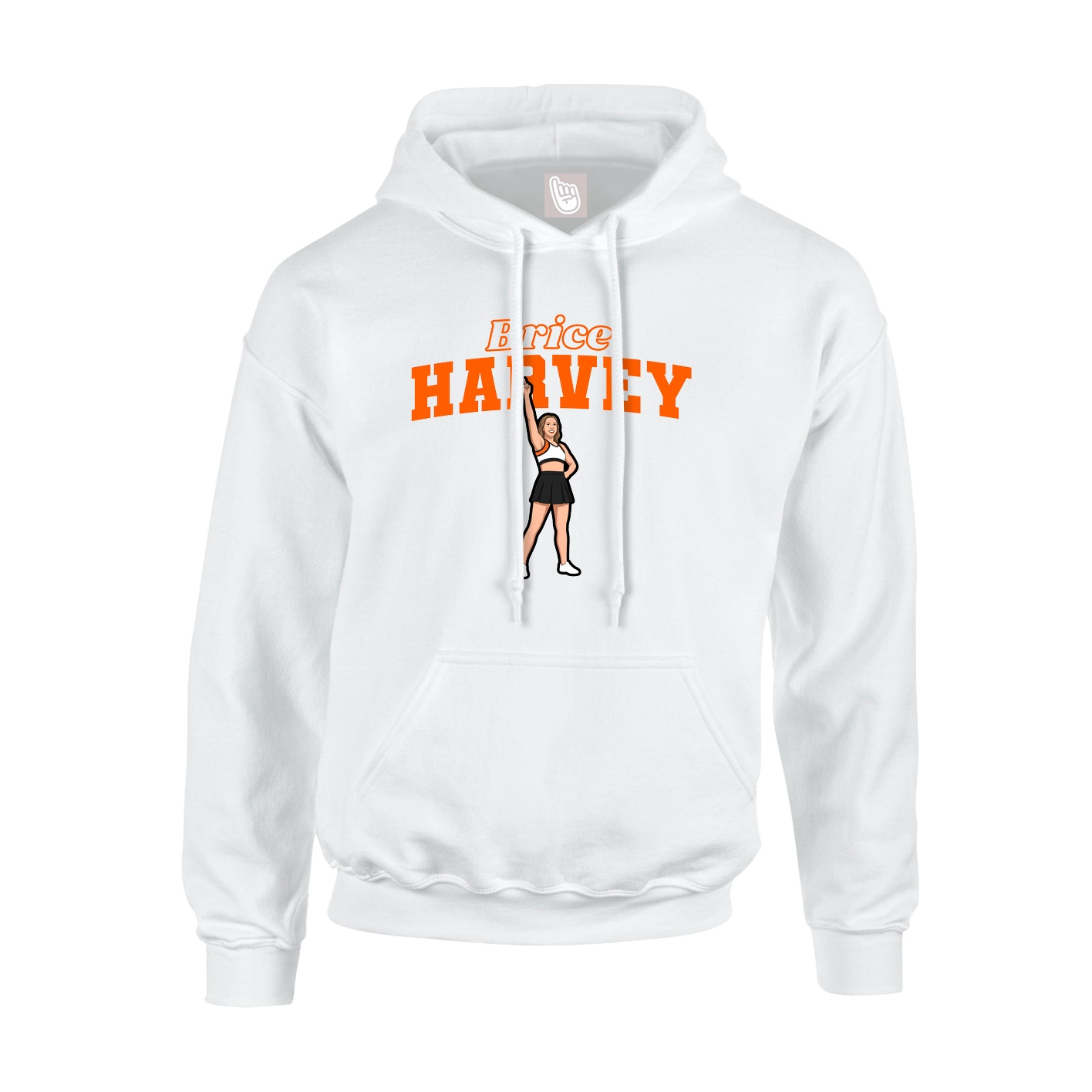 Hoodie — Name Arch in White