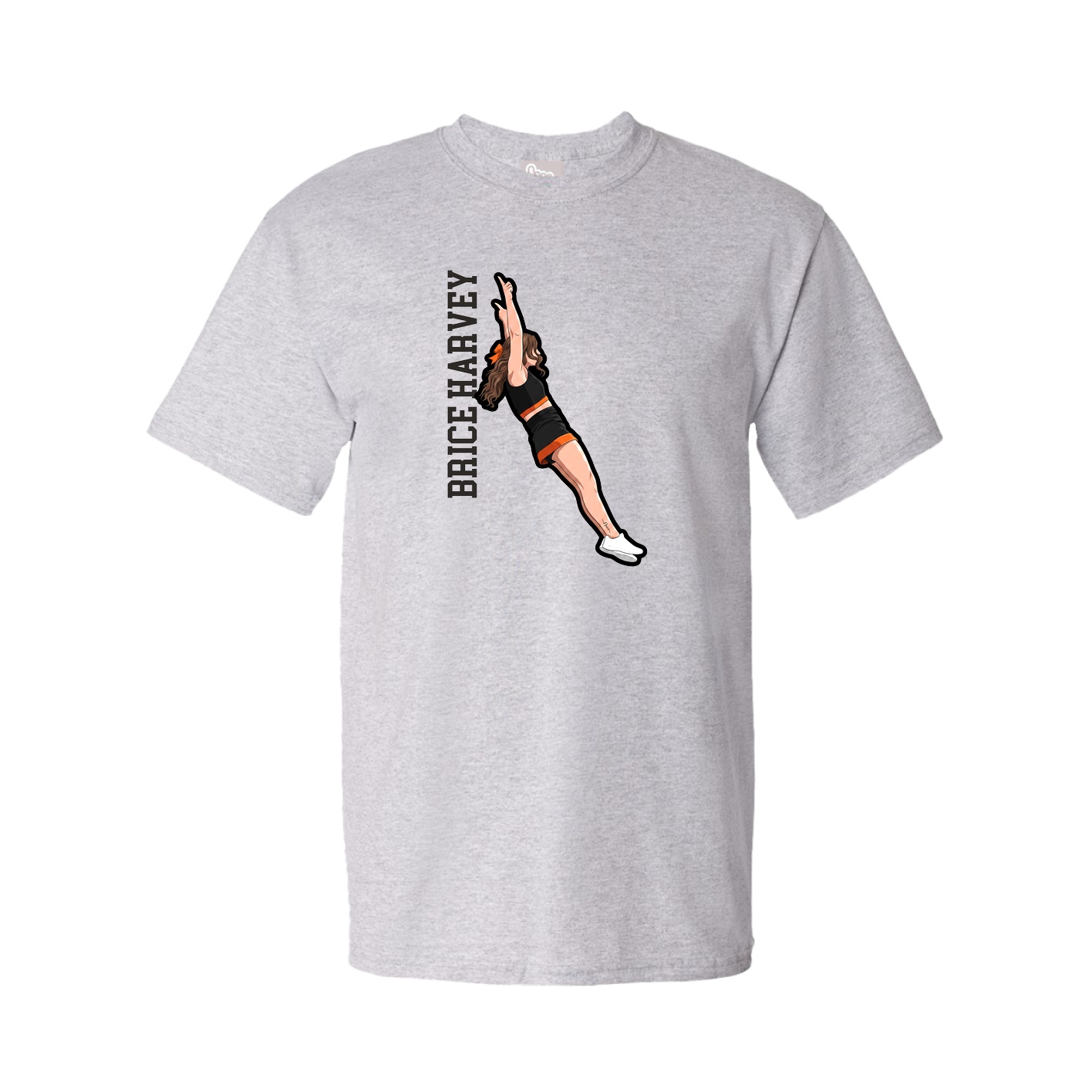 Youth Tee — Name Vertical in Grey