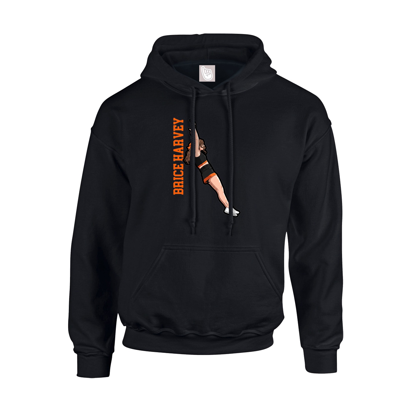 Hoodie — Name Vertical in Black