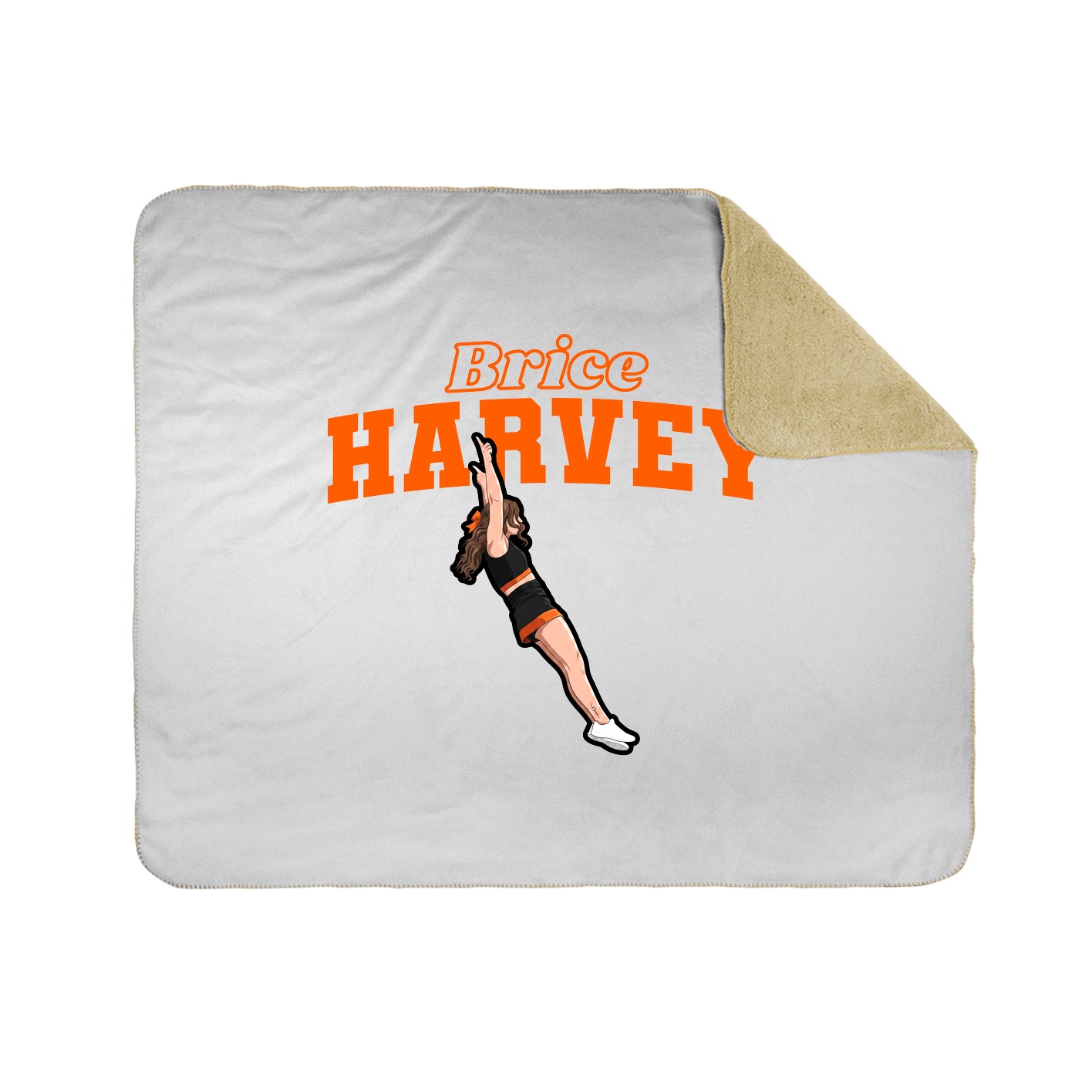 Throw Blanket — Name Arch in White