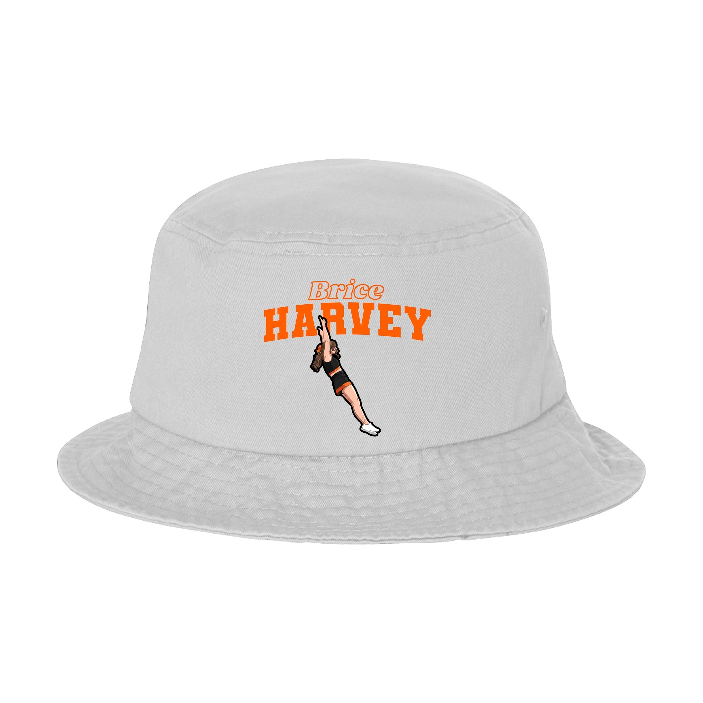 Bucket Cap — Name Arch in White