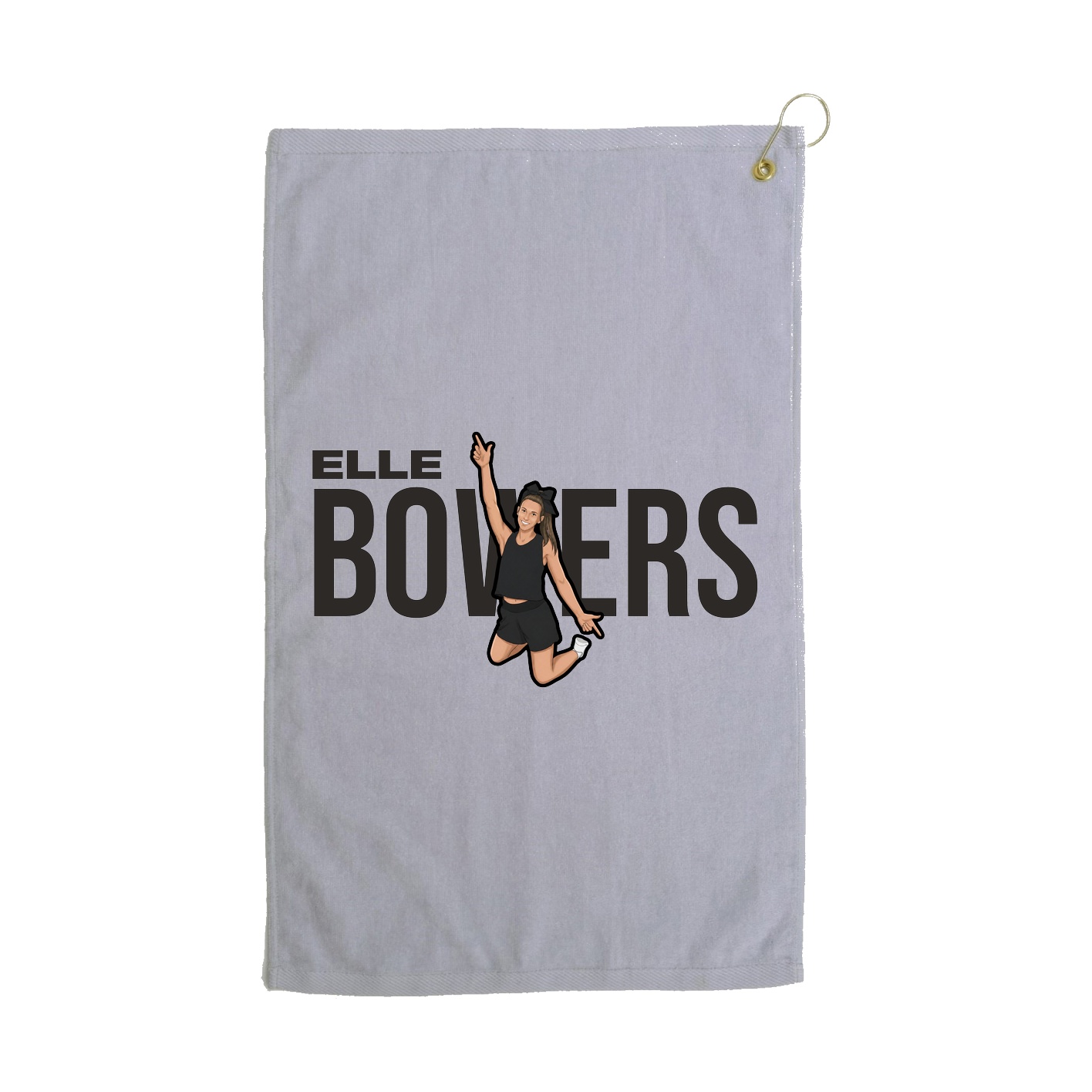 Golf Towel — Player Name in Grey