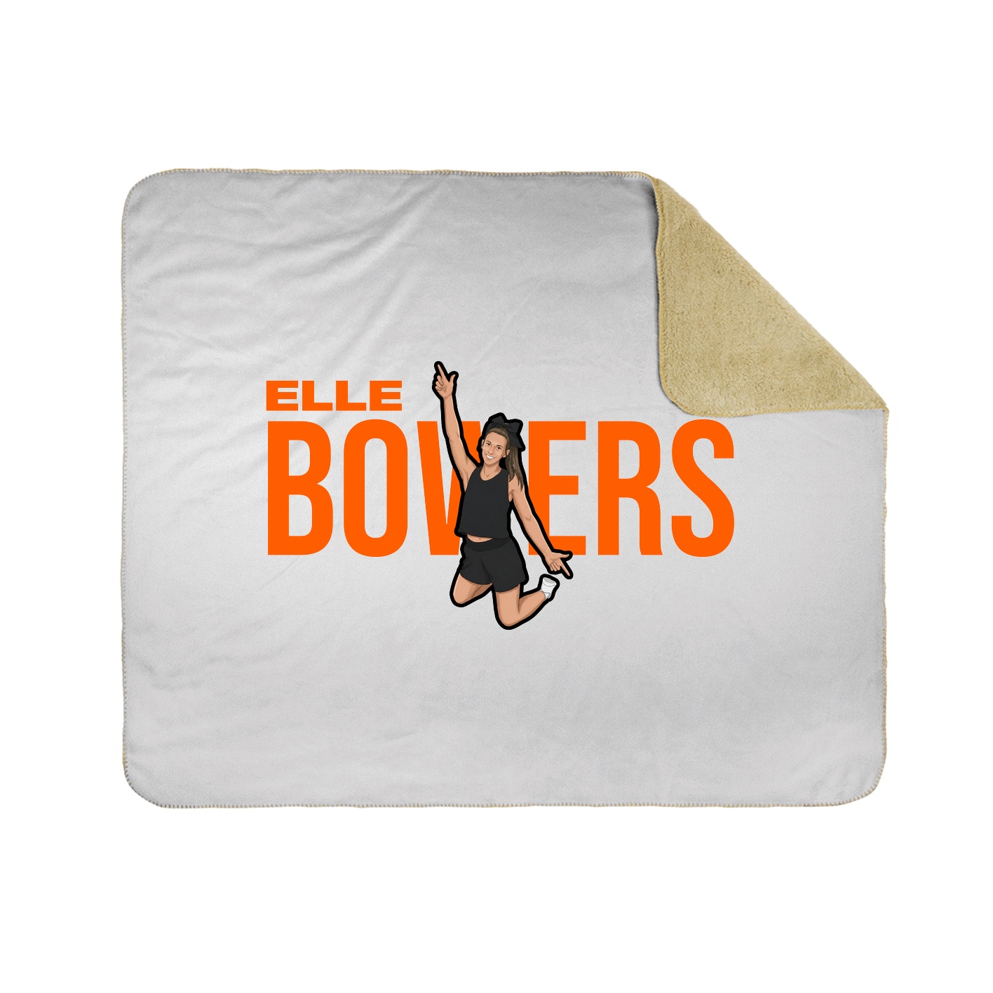 Throw Blanket — Player Name in White