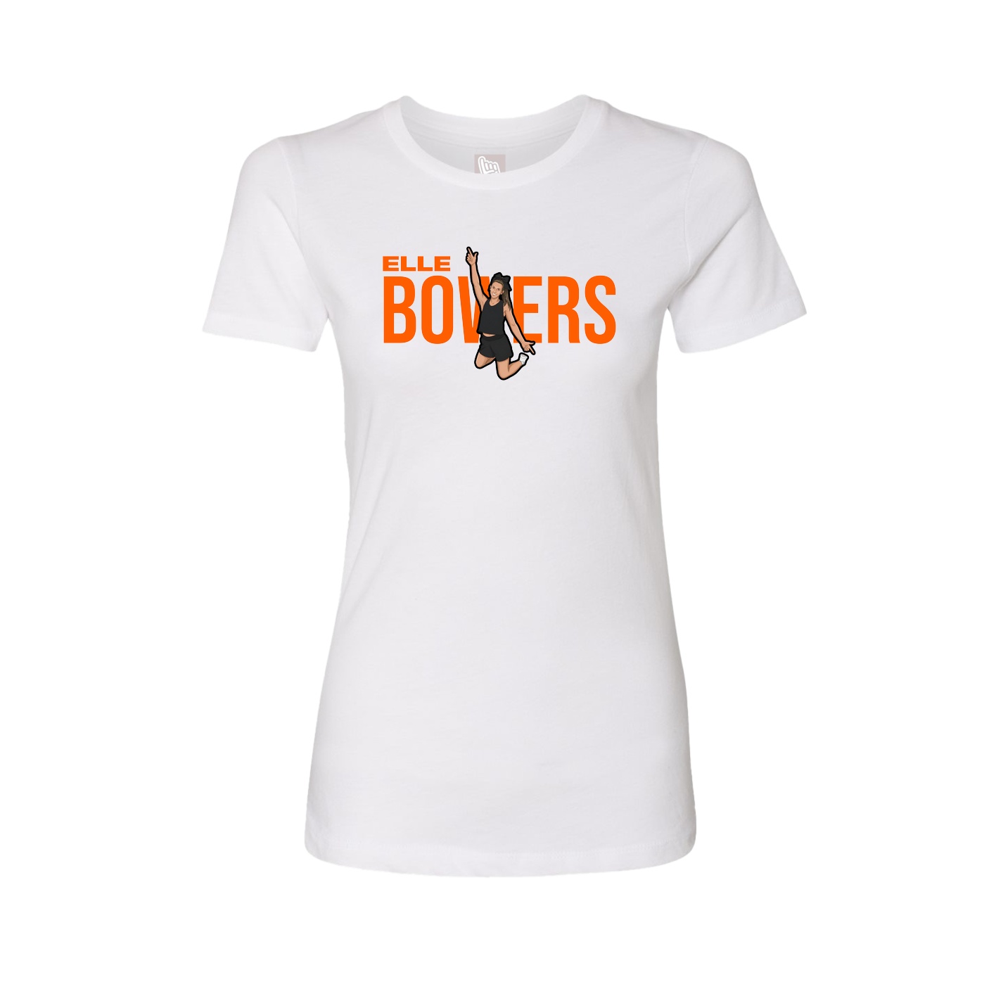 Fitted Women's Tee — Player Name in White