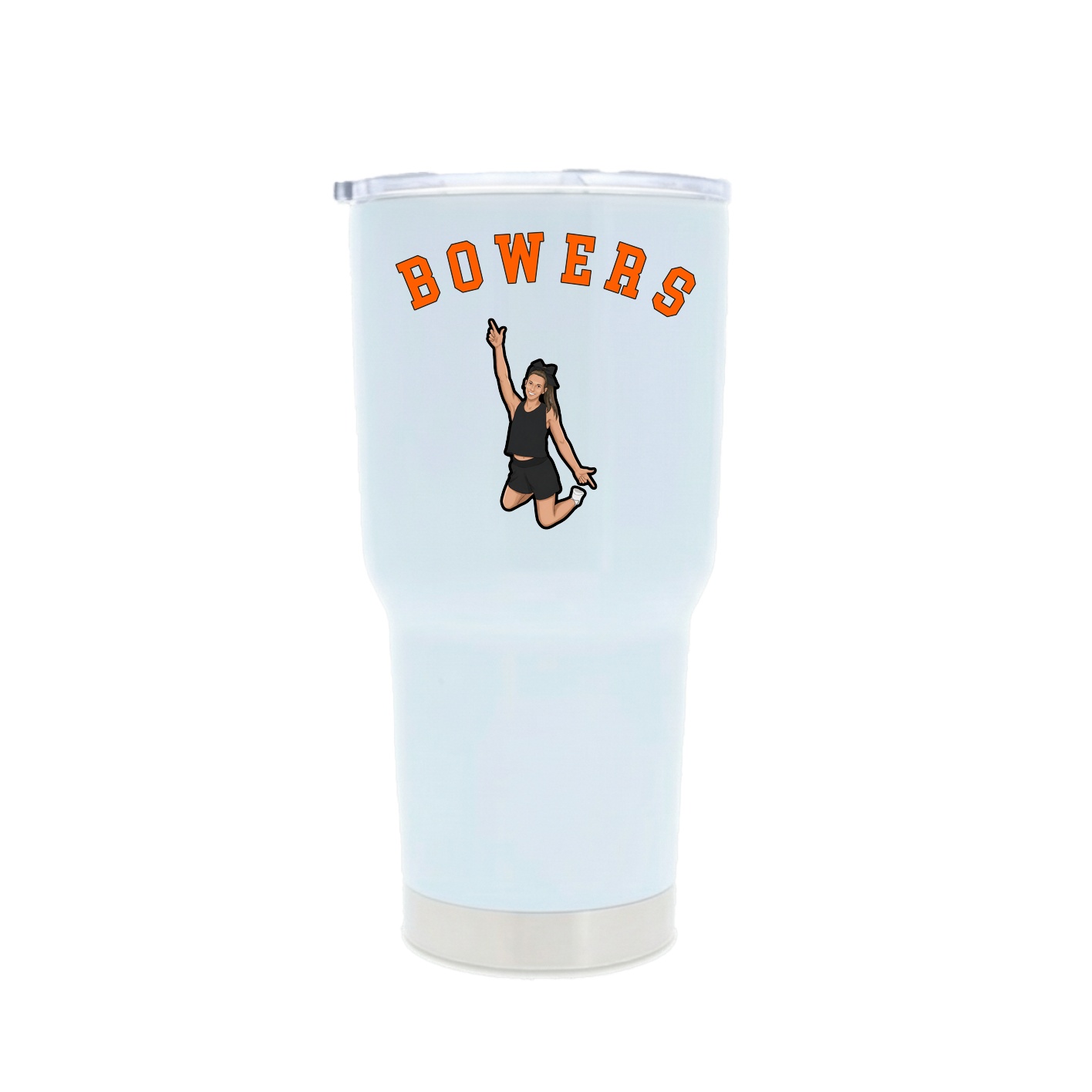 30oz Stainless Steel Tumbler — Shirsey Arch in White