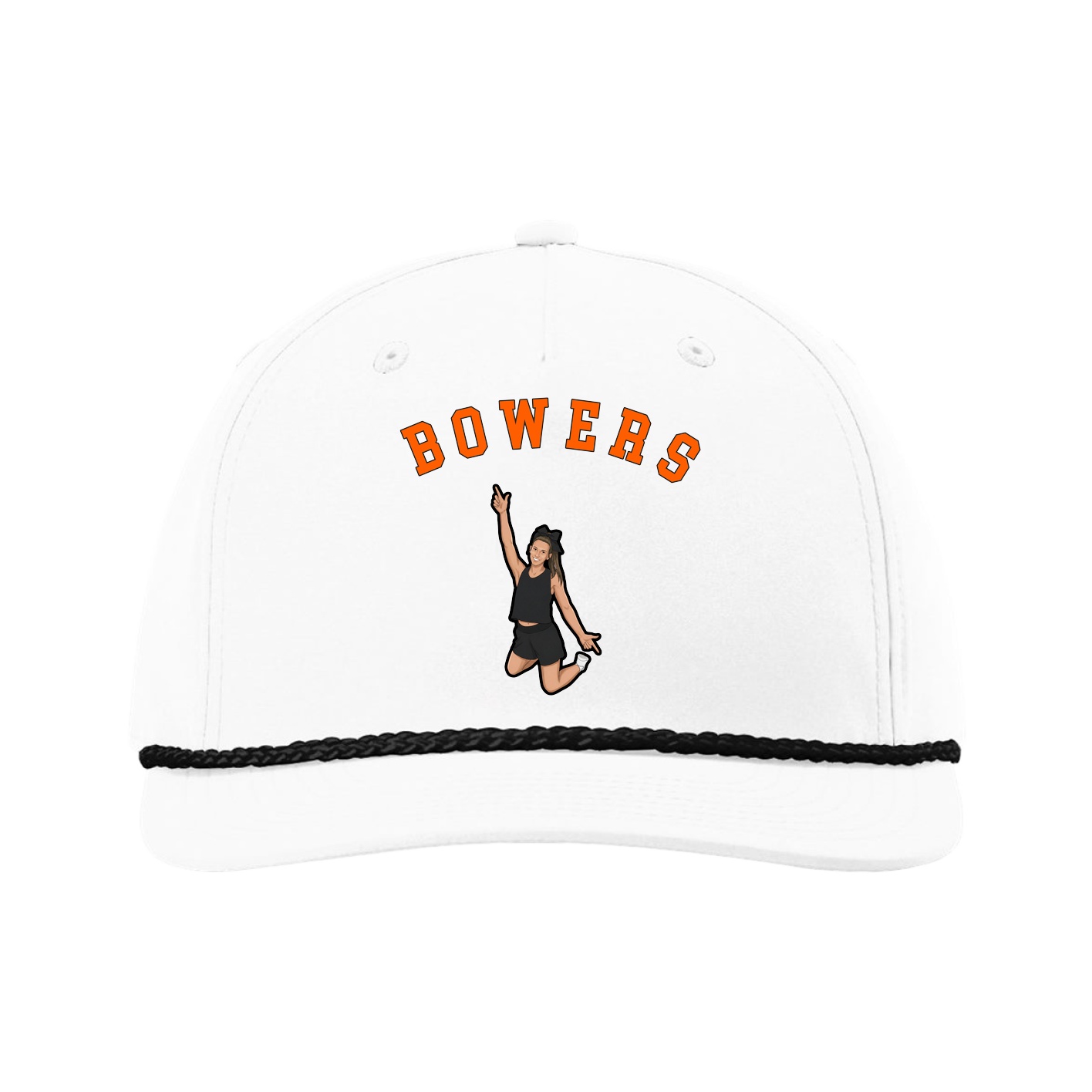 Five-Panel Classic Rope Cap — Shirsey Arch in White