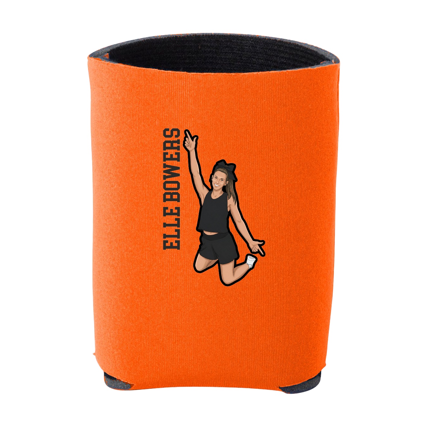 Can Holder — Name Vertical in Orange