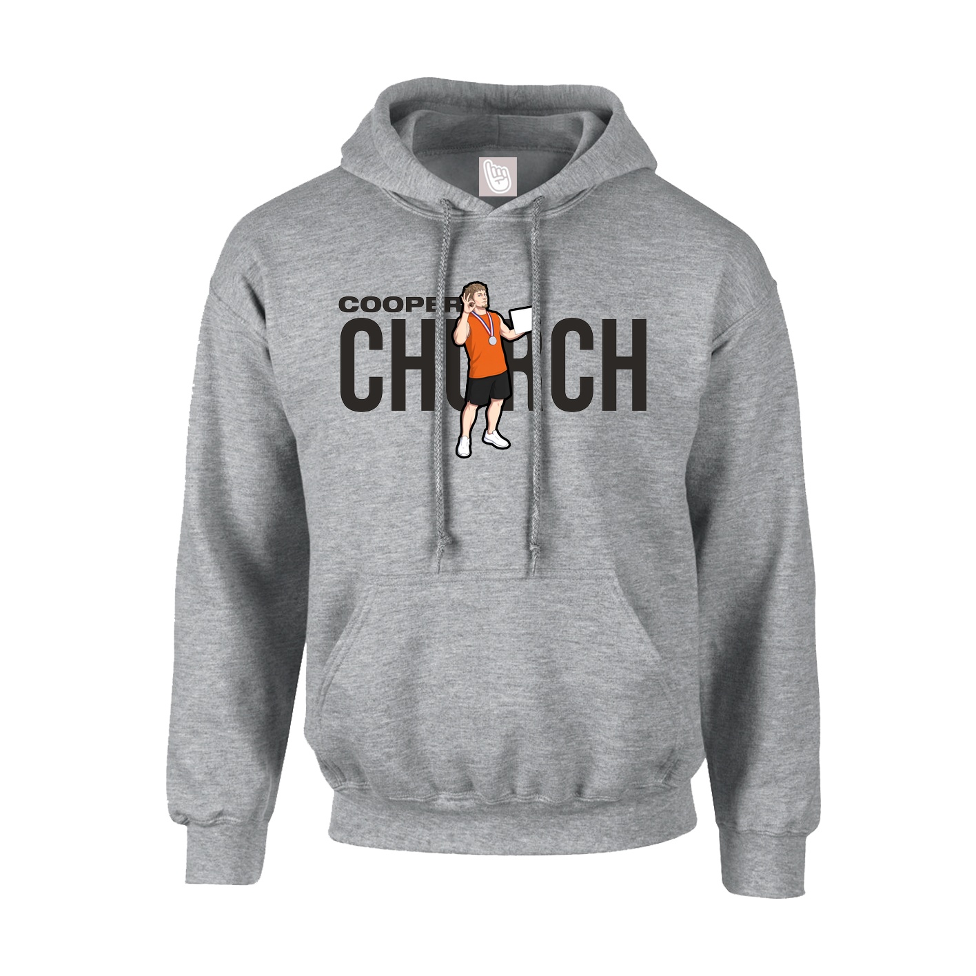 Hoodie — Player Name in Grey