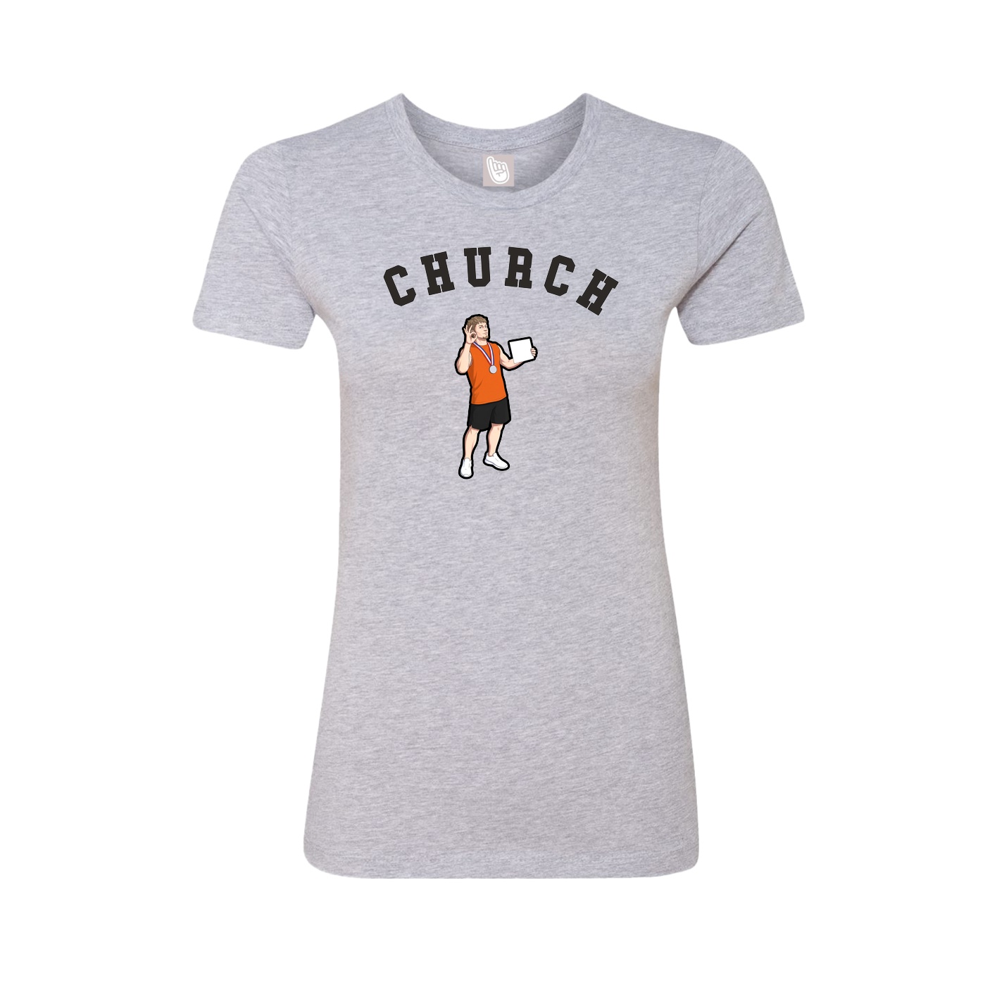 Fitted Women's Tee — Shirsey Arch in Grey