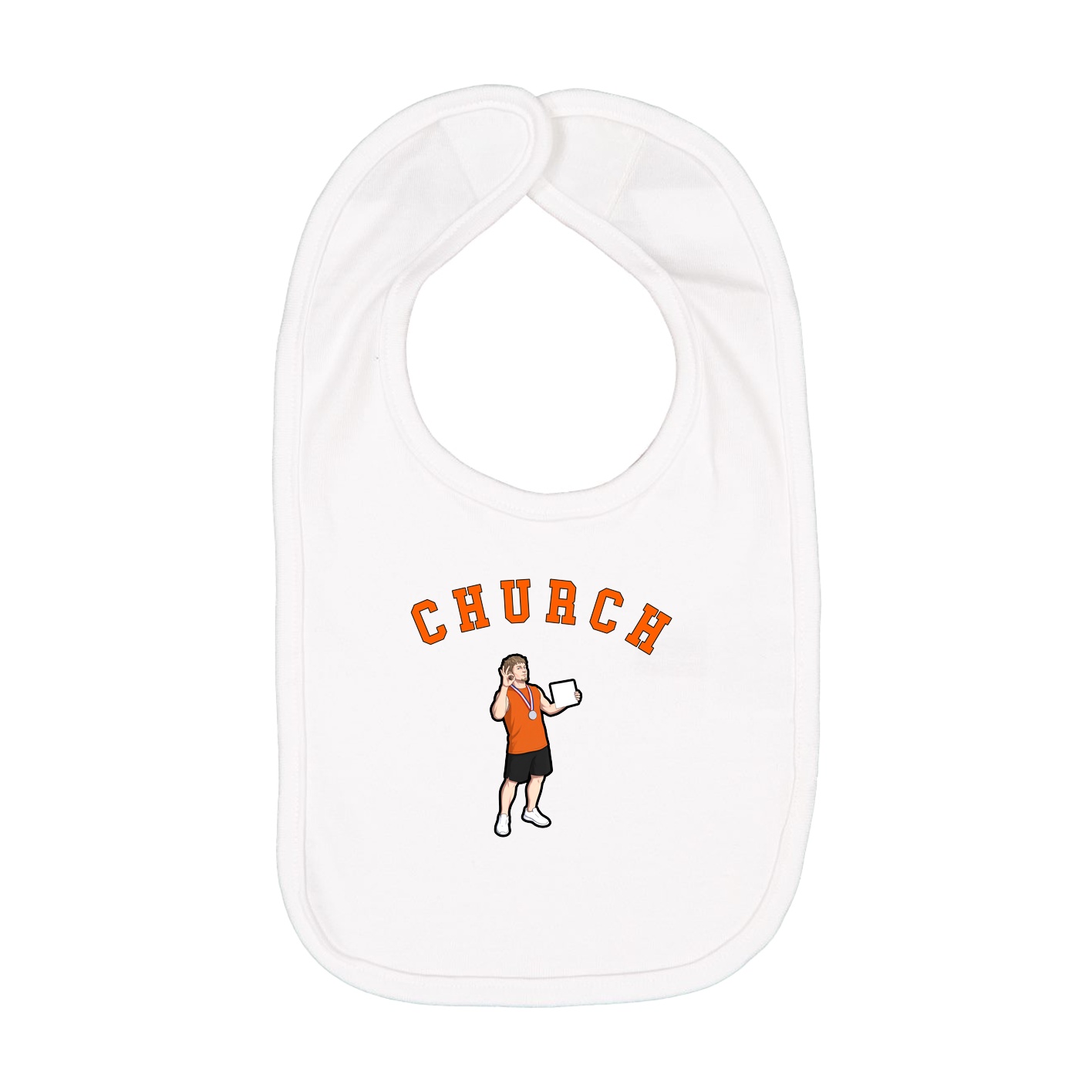 Infant Bib — Shirsey Arch in White
