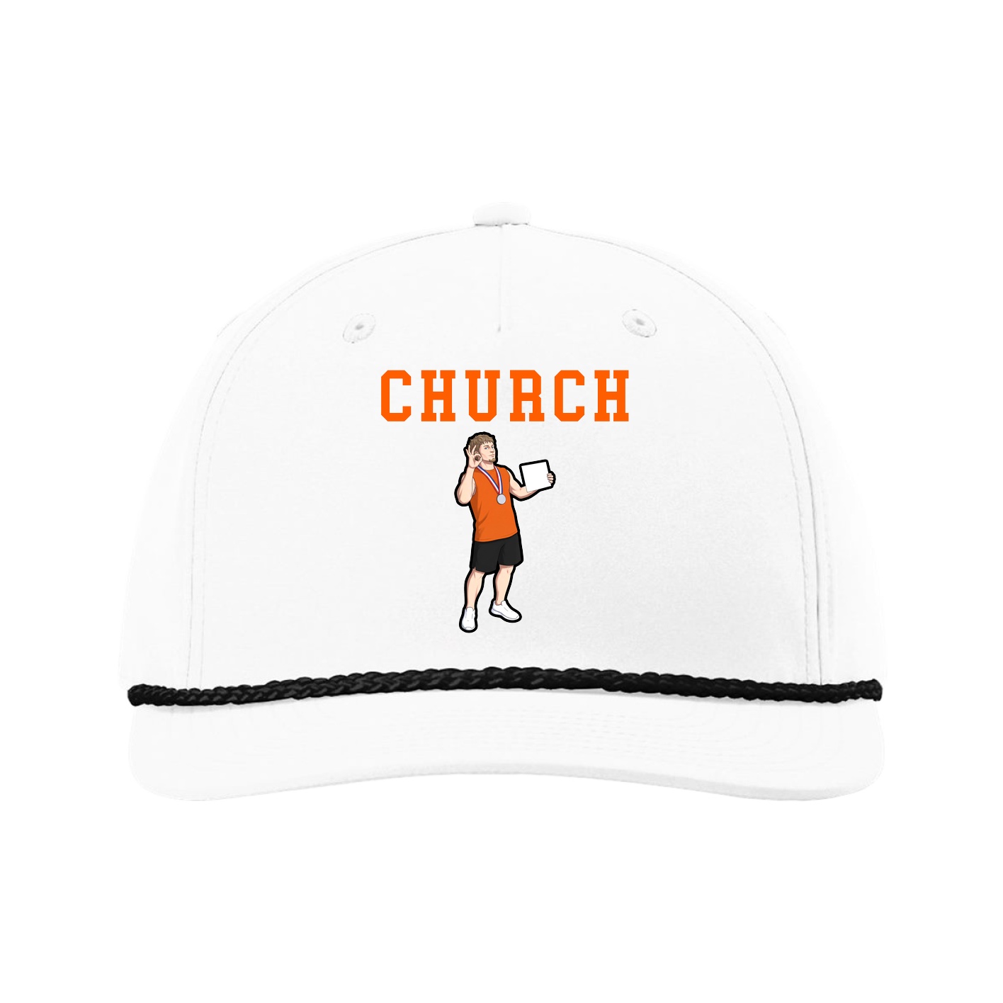 Five-Panel Classic Rope Cap — Shirsey in White