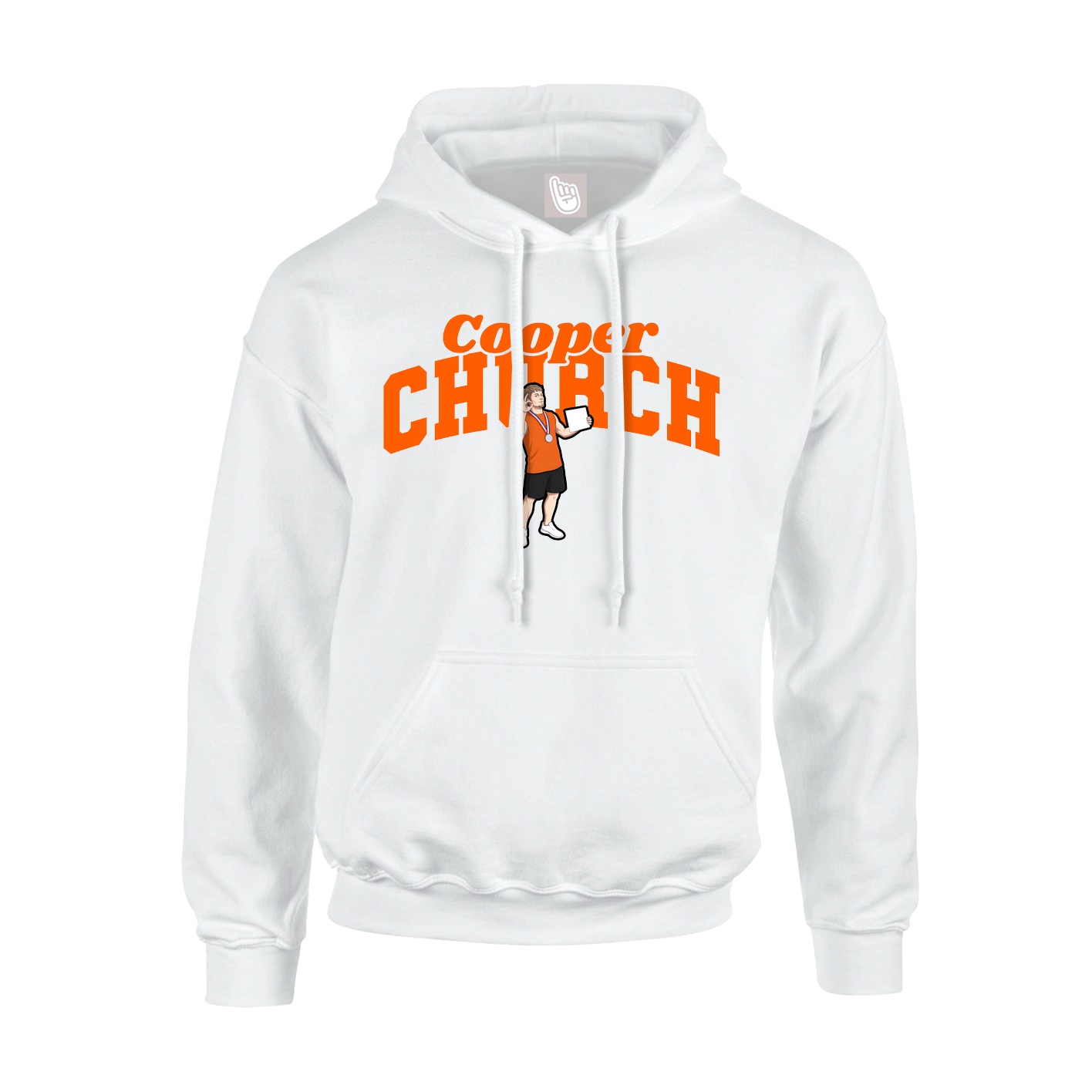 Hoodie — Signature Arch in White