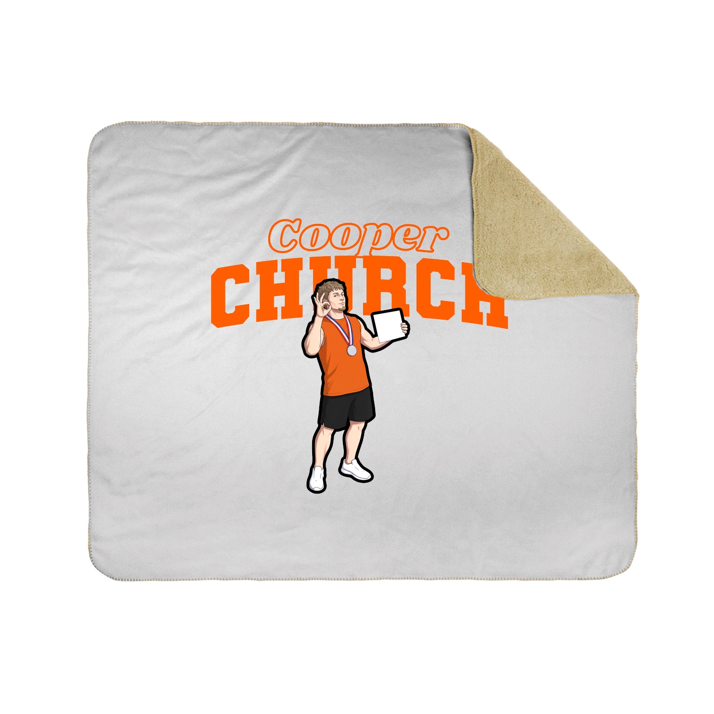 Throw Blanket — Name Arch in White