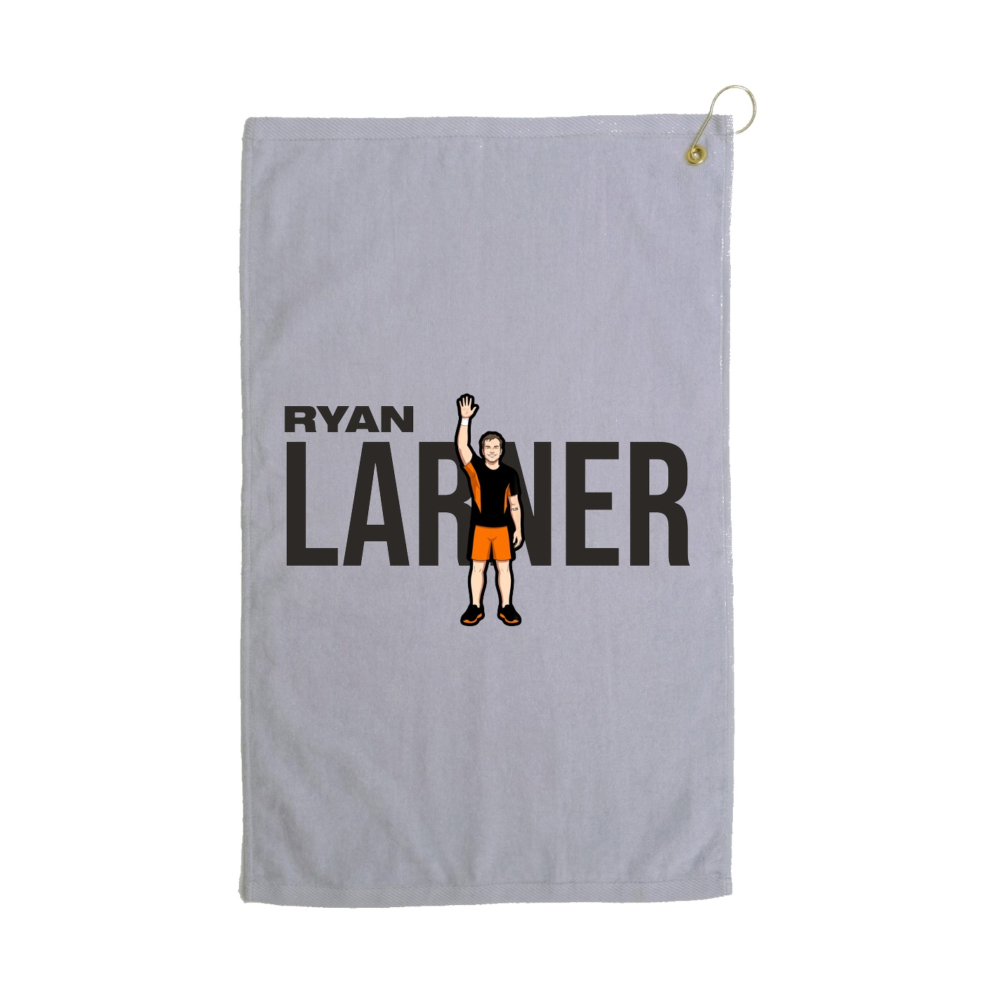 Golf Towel — Player Name in Grey