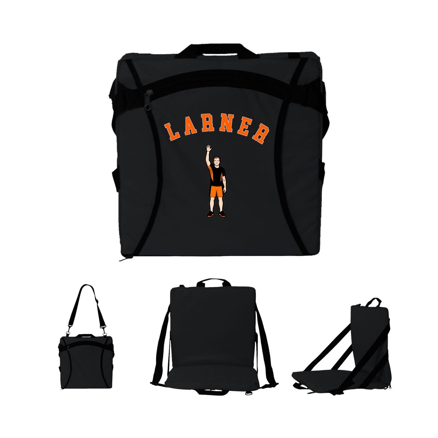 Folding Stadium Seat — Shirsey Arch in Black