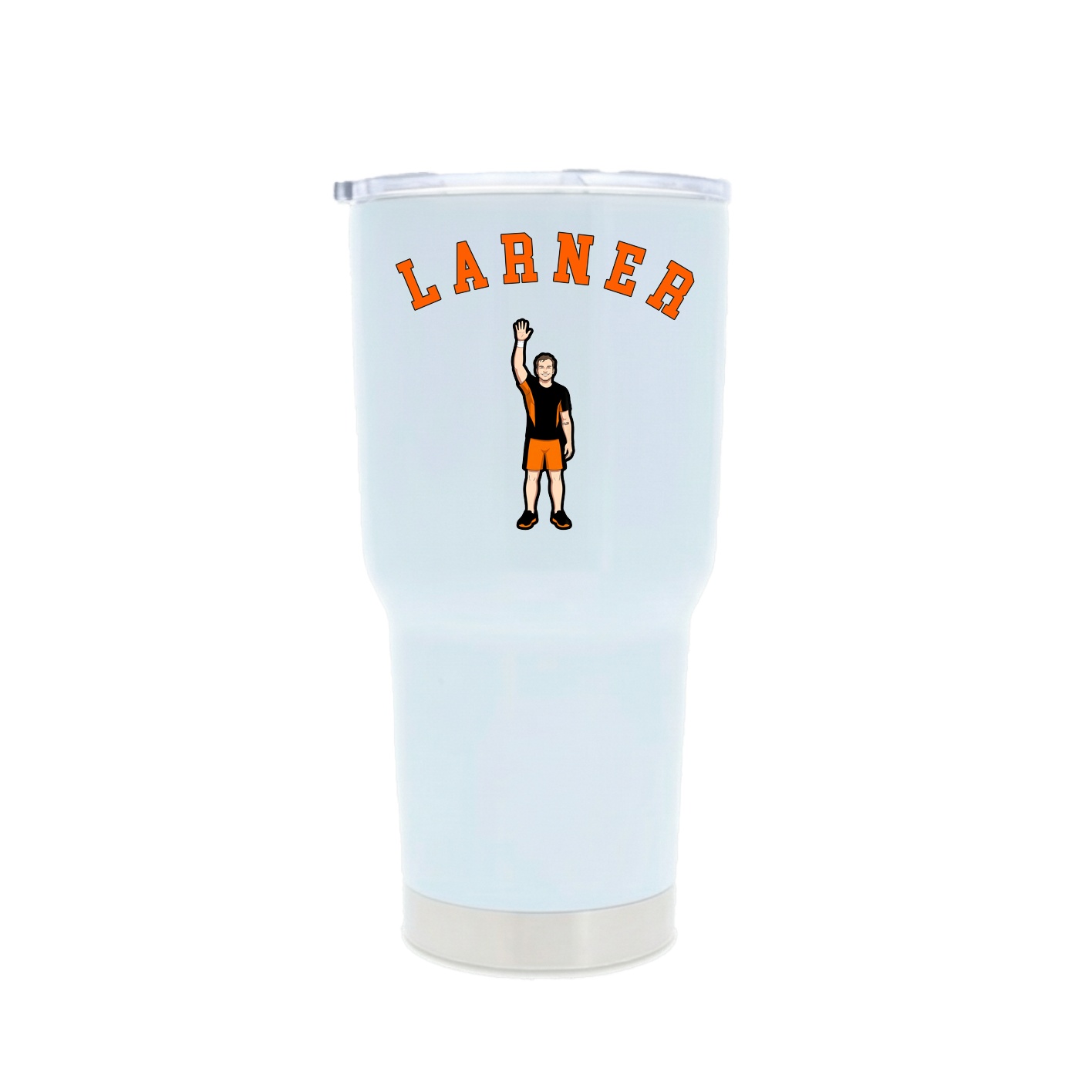 30oz Stainless Steel Tumbler — Shirsey Arch in White