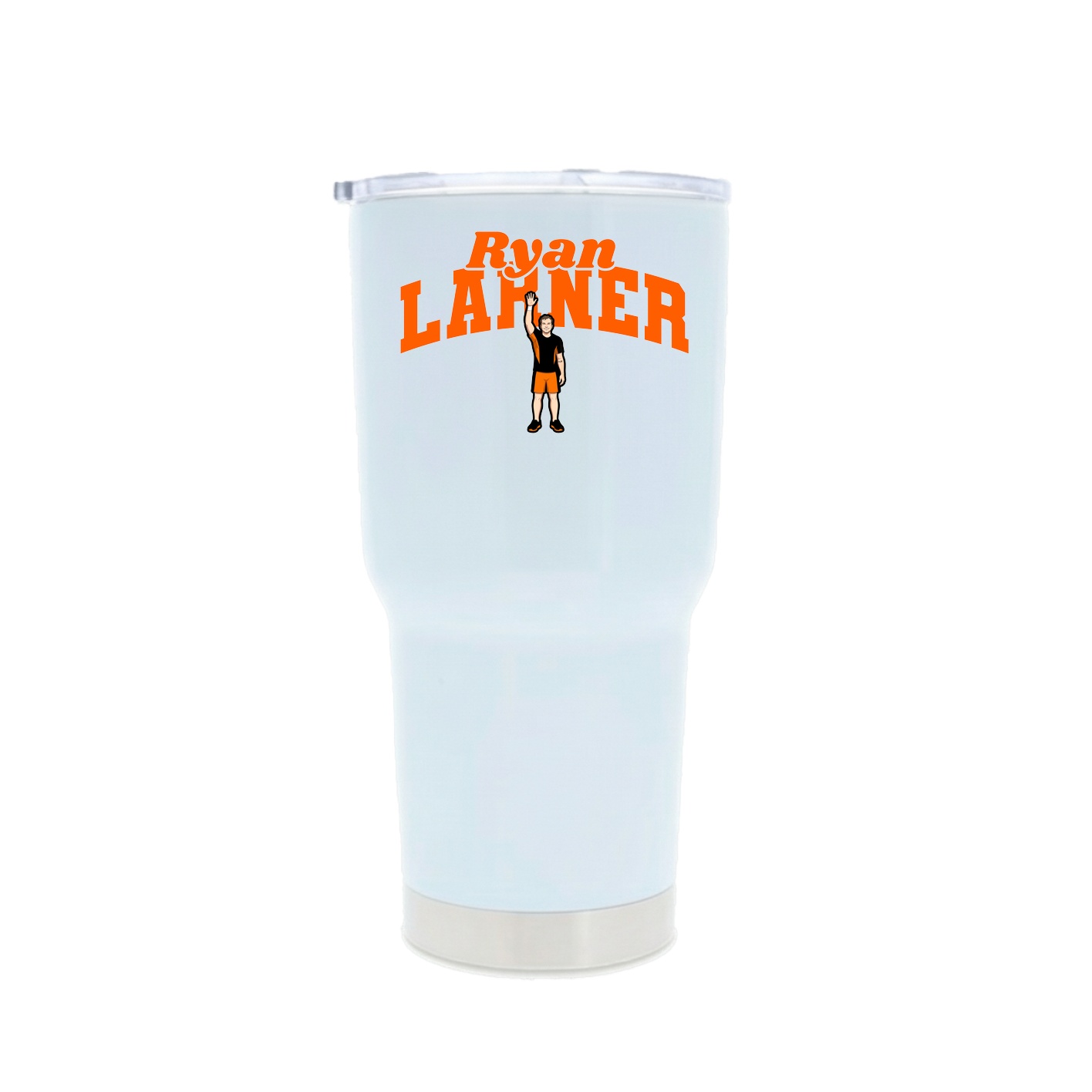 30oz Stainless Steel Tumbler — Signature Arch in White