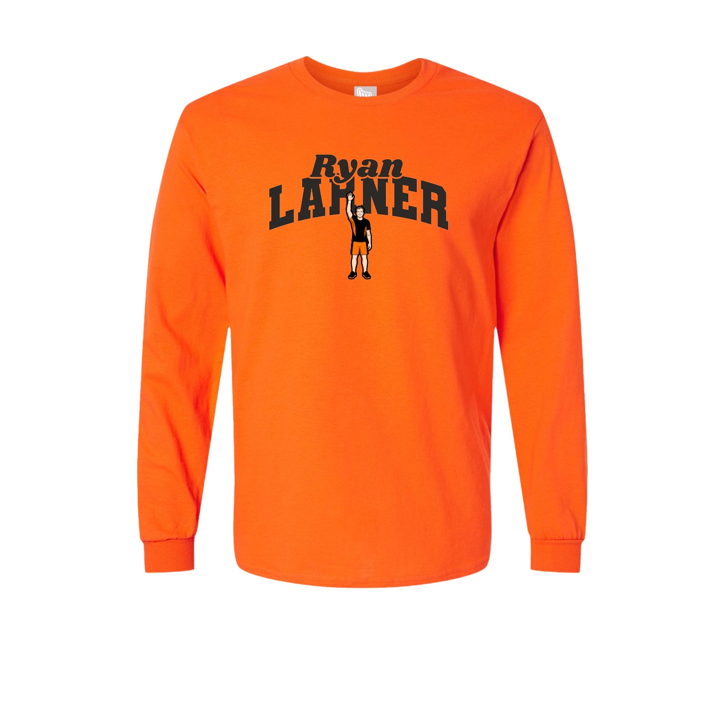 Long Sleeve Tee — Signature Arch in Orange