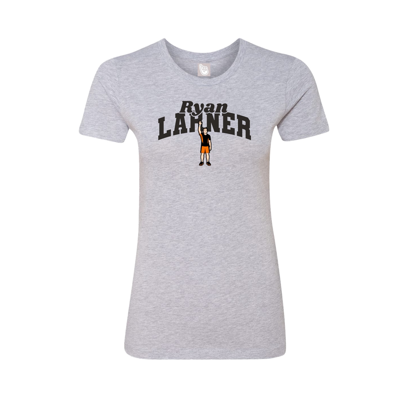 Fitted Women's Tee — Signature Arch in Grey