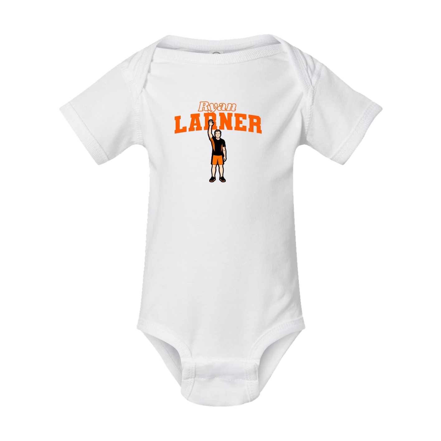 Baby Onesie — Name Arch in White