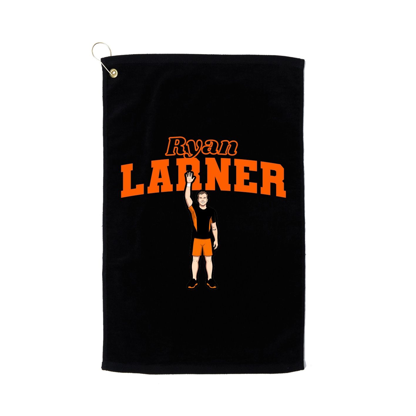 Golf Towel — Name Arch in Black