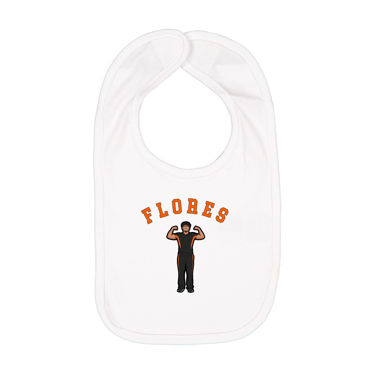 Infant Bib — Shirsey Arch in White
