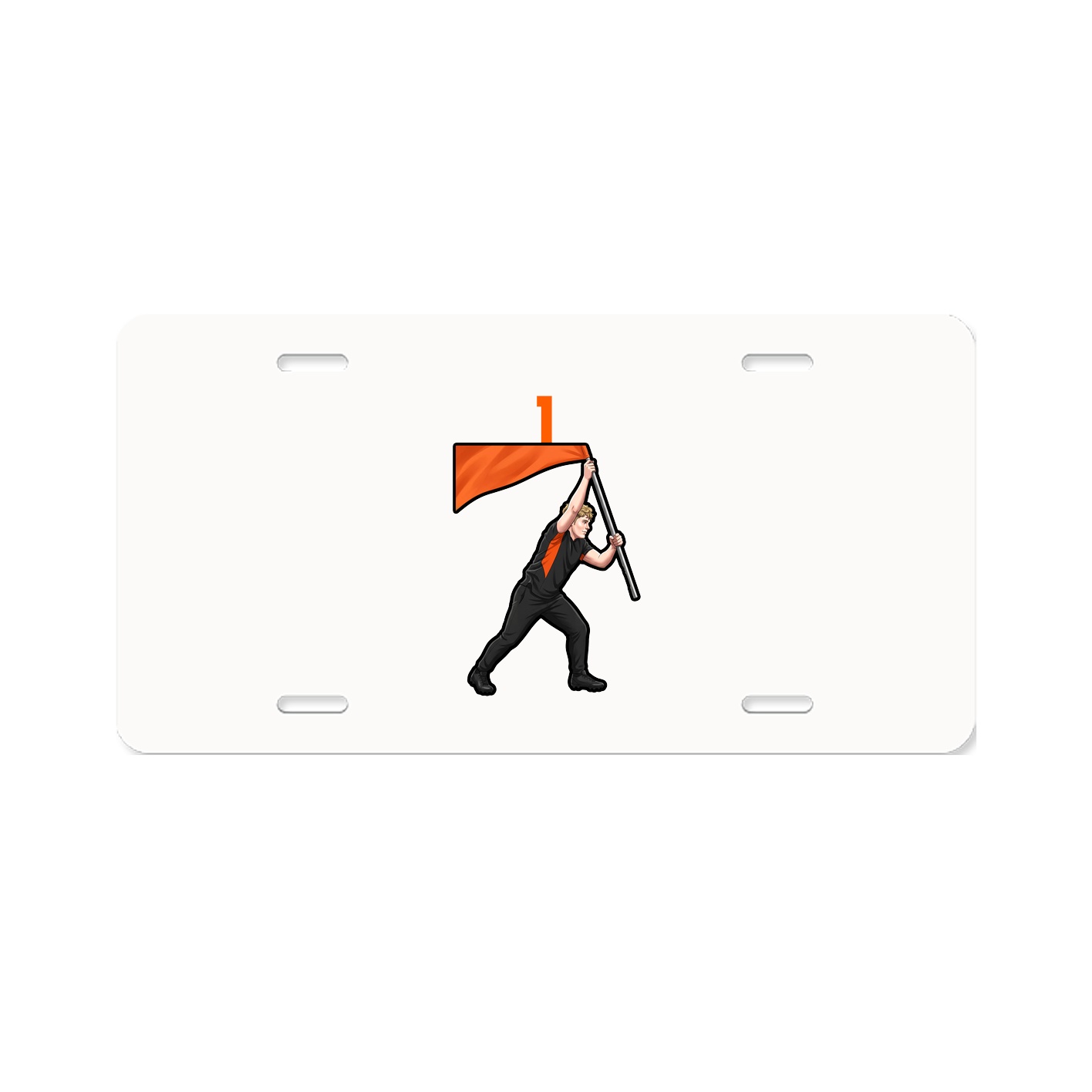 License Plate — Number Top in Classic