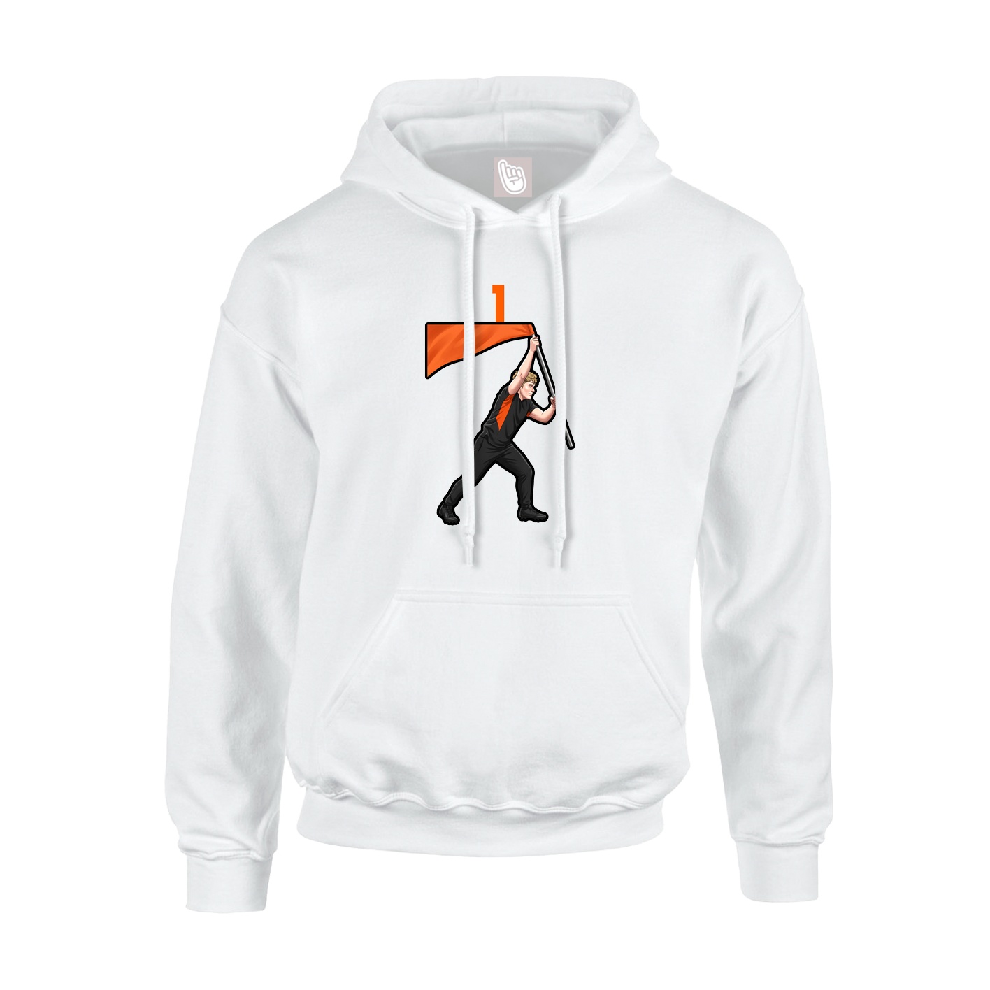 Hoodie — Number Top in White