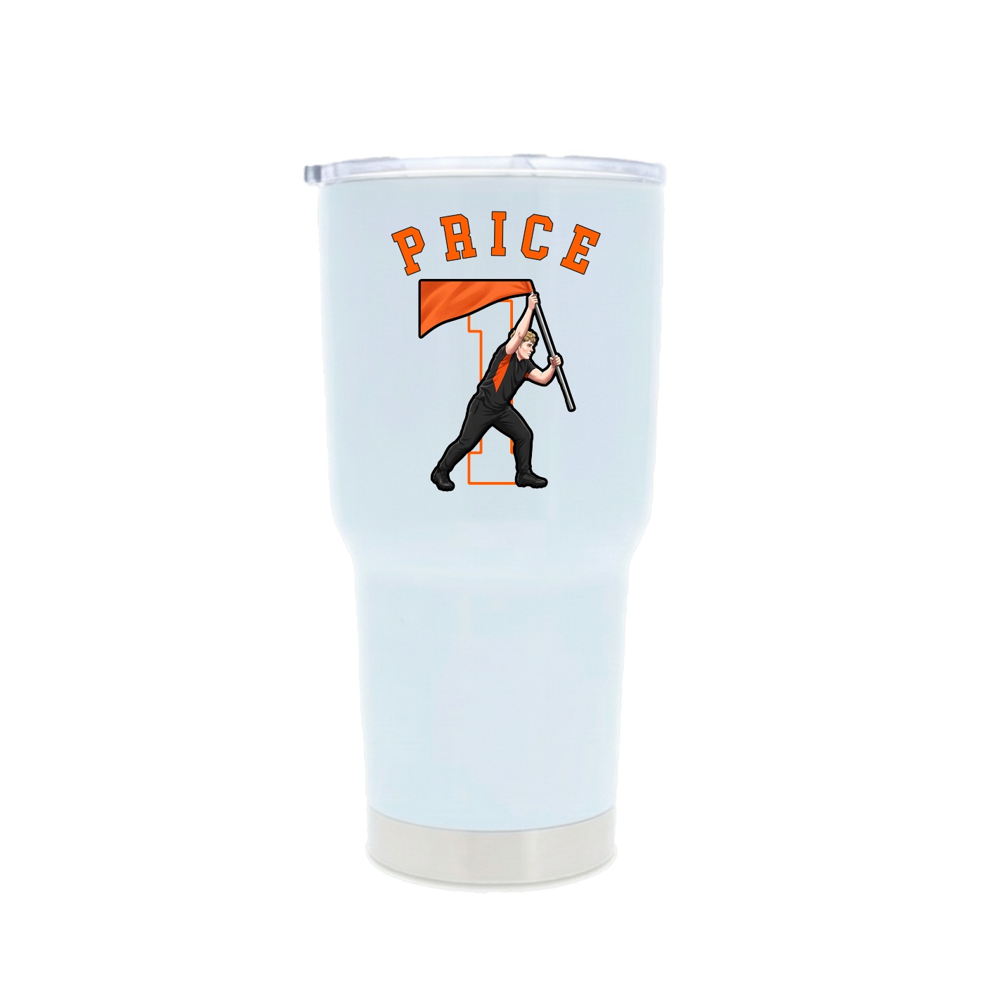 30oz Stainless Steel Tumbler — Shirsey Arch in White