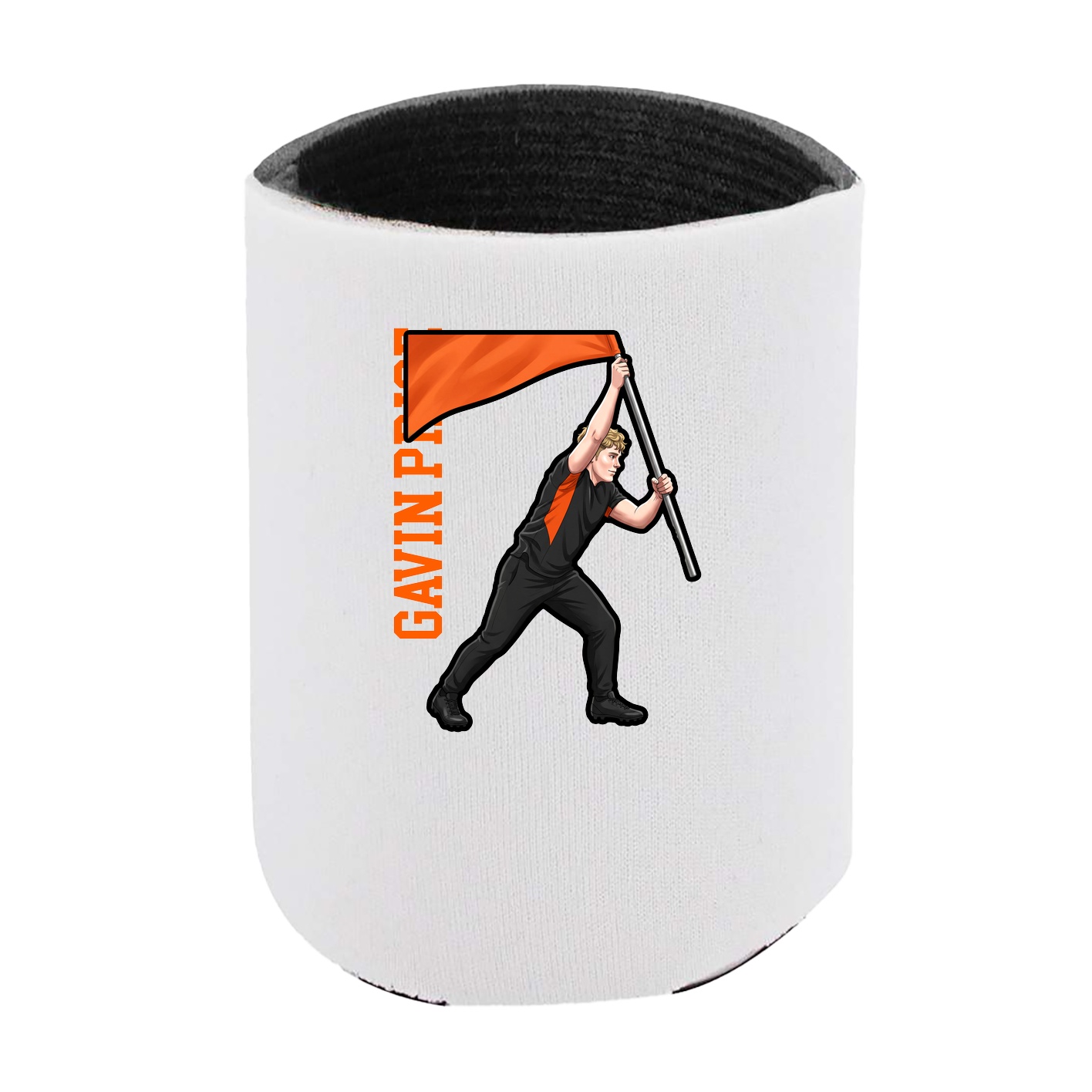 Can Holder — Name Vertical in White