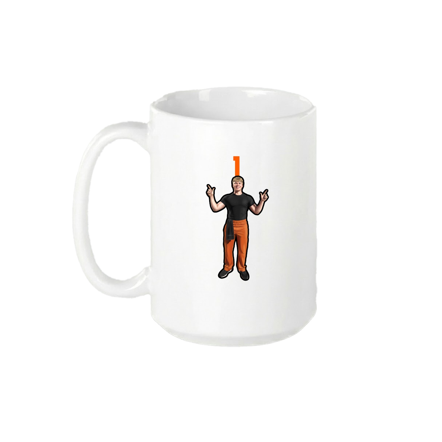 15oz Coffee Mug — Number Top in White