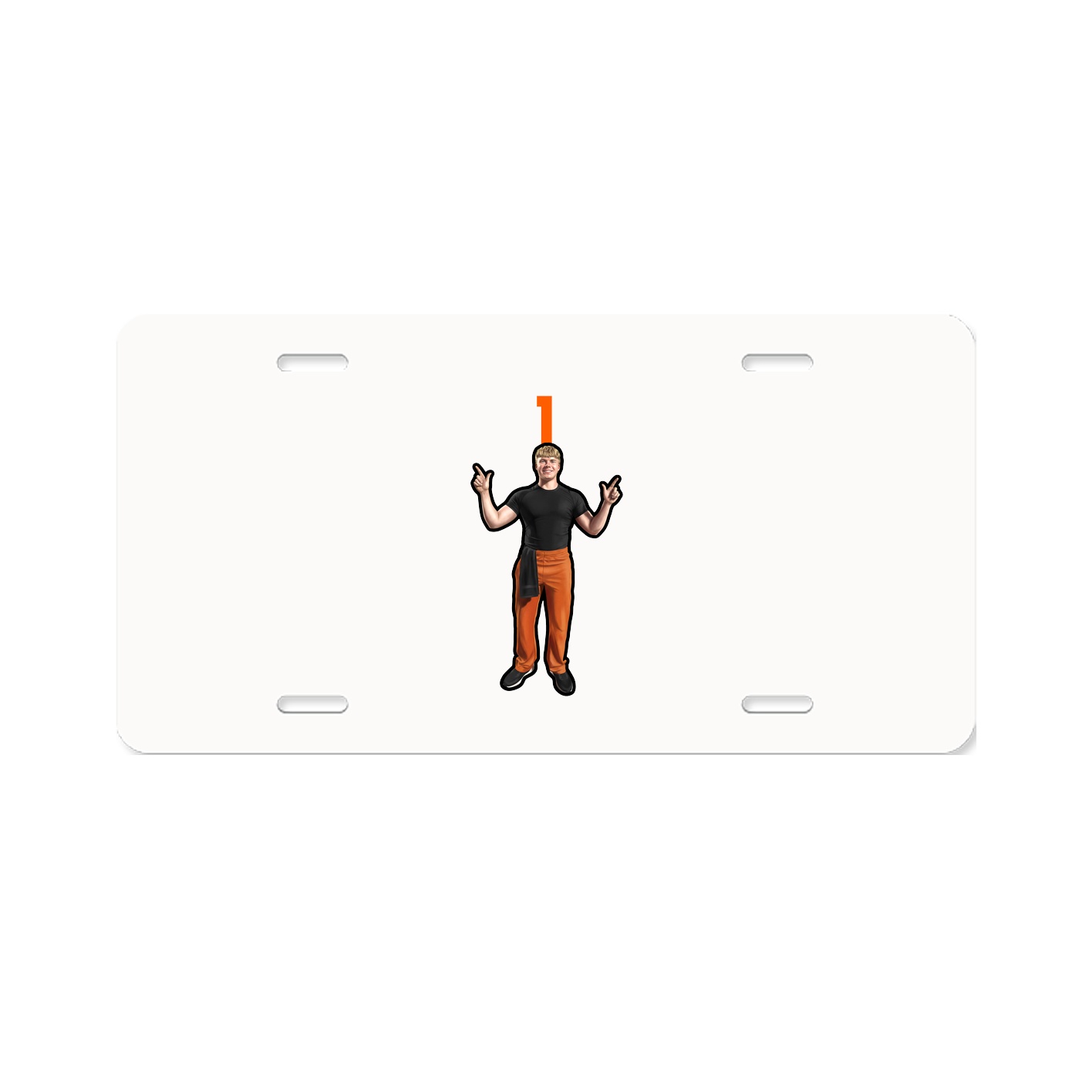 License Plate — Number Top in Classic