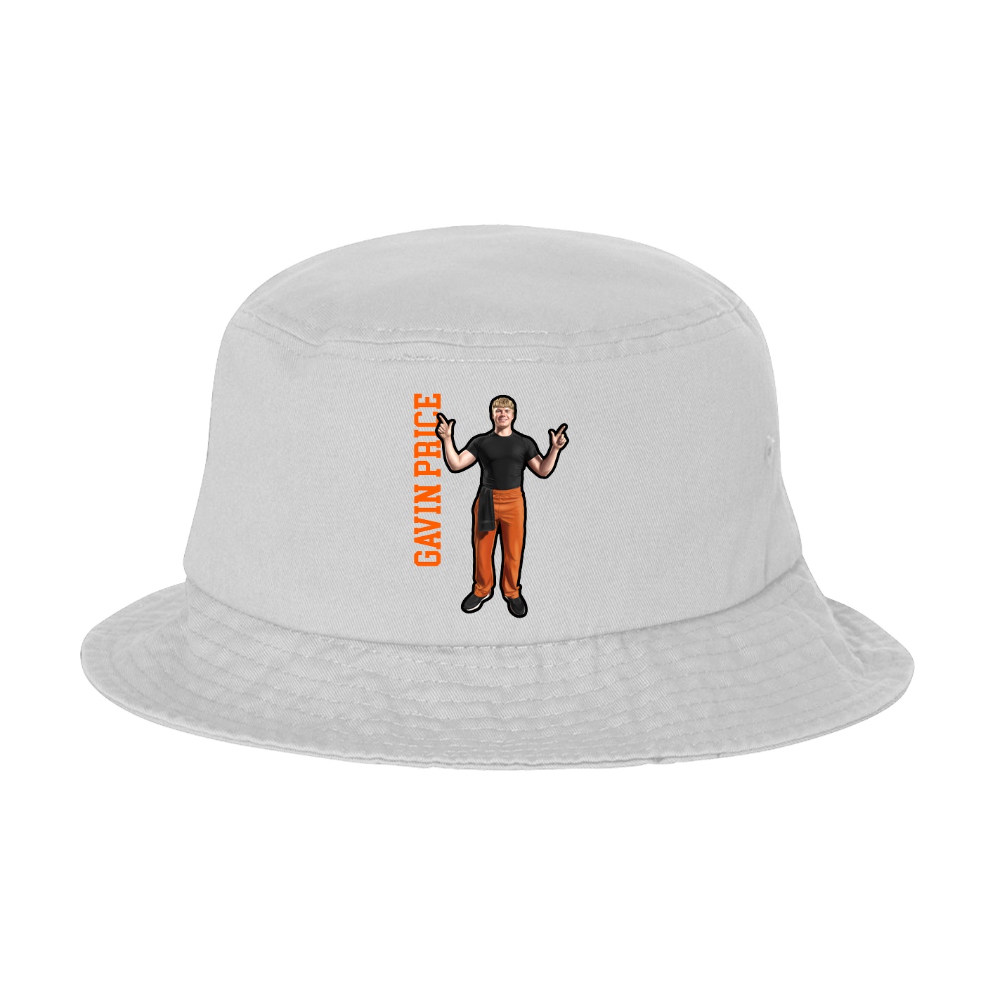 Bucket Cap — Name Vertical in White