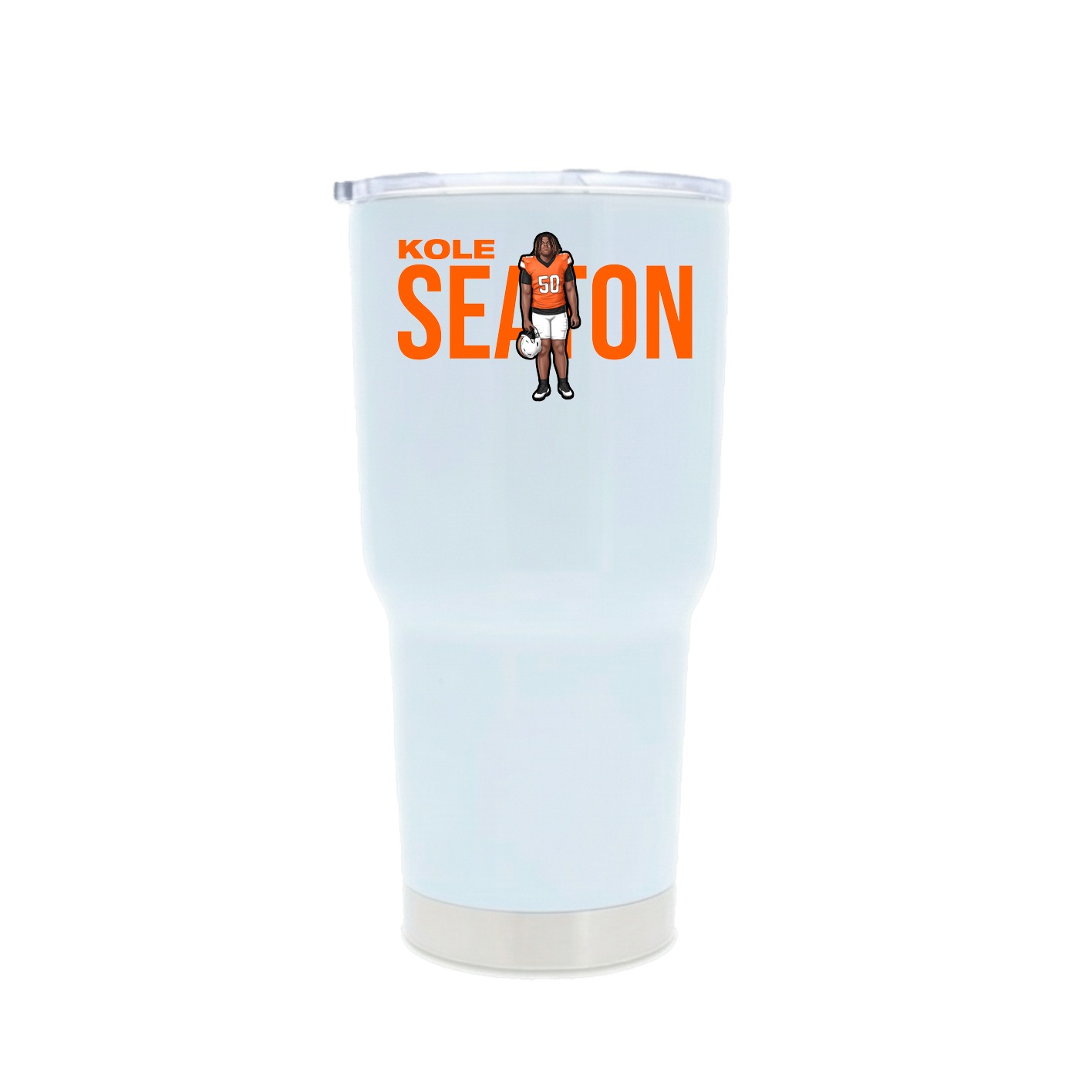 30oz Stainless Steel Tumbler — Player Name in White